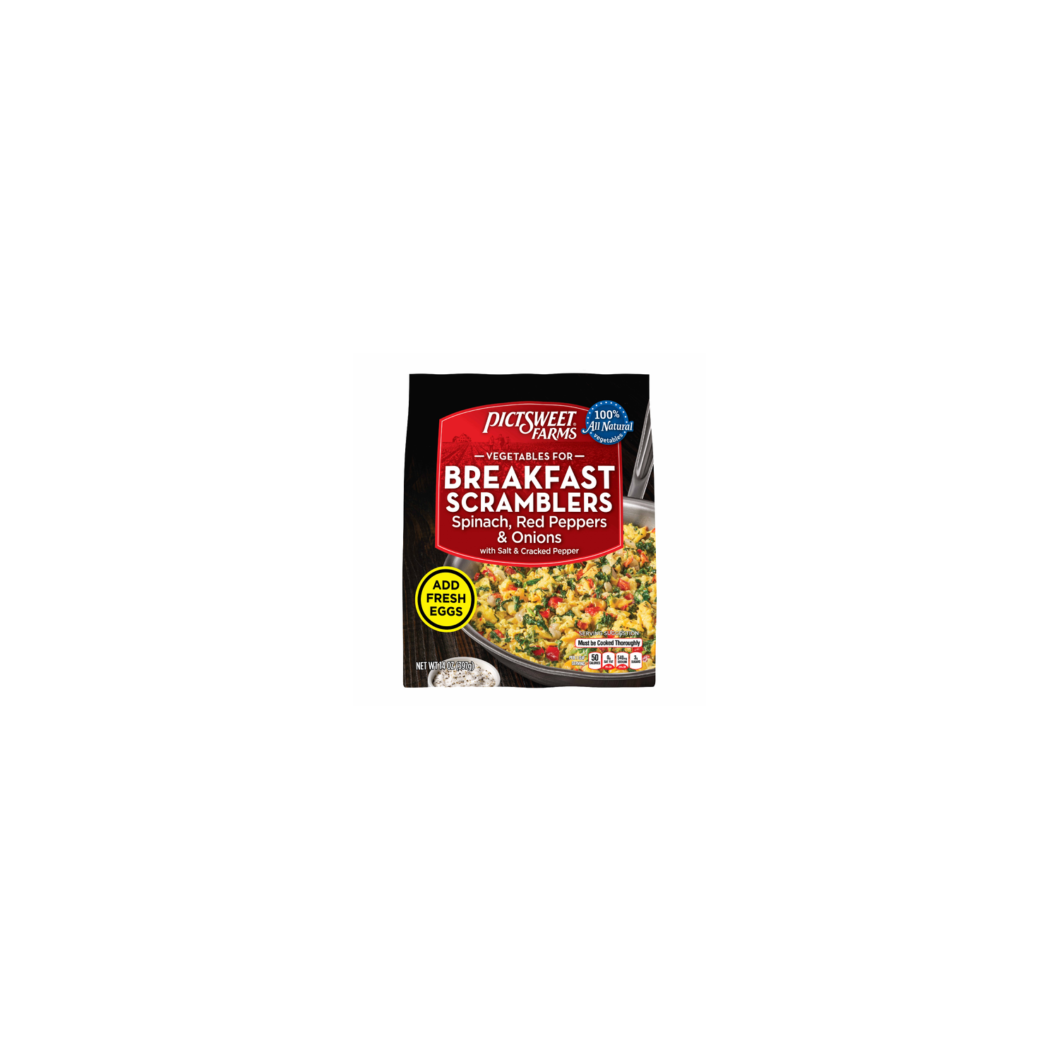 Pictsweet Farms Breakfast Scramblers, Spinach, Red Peppers & Onions - 14 Ounce