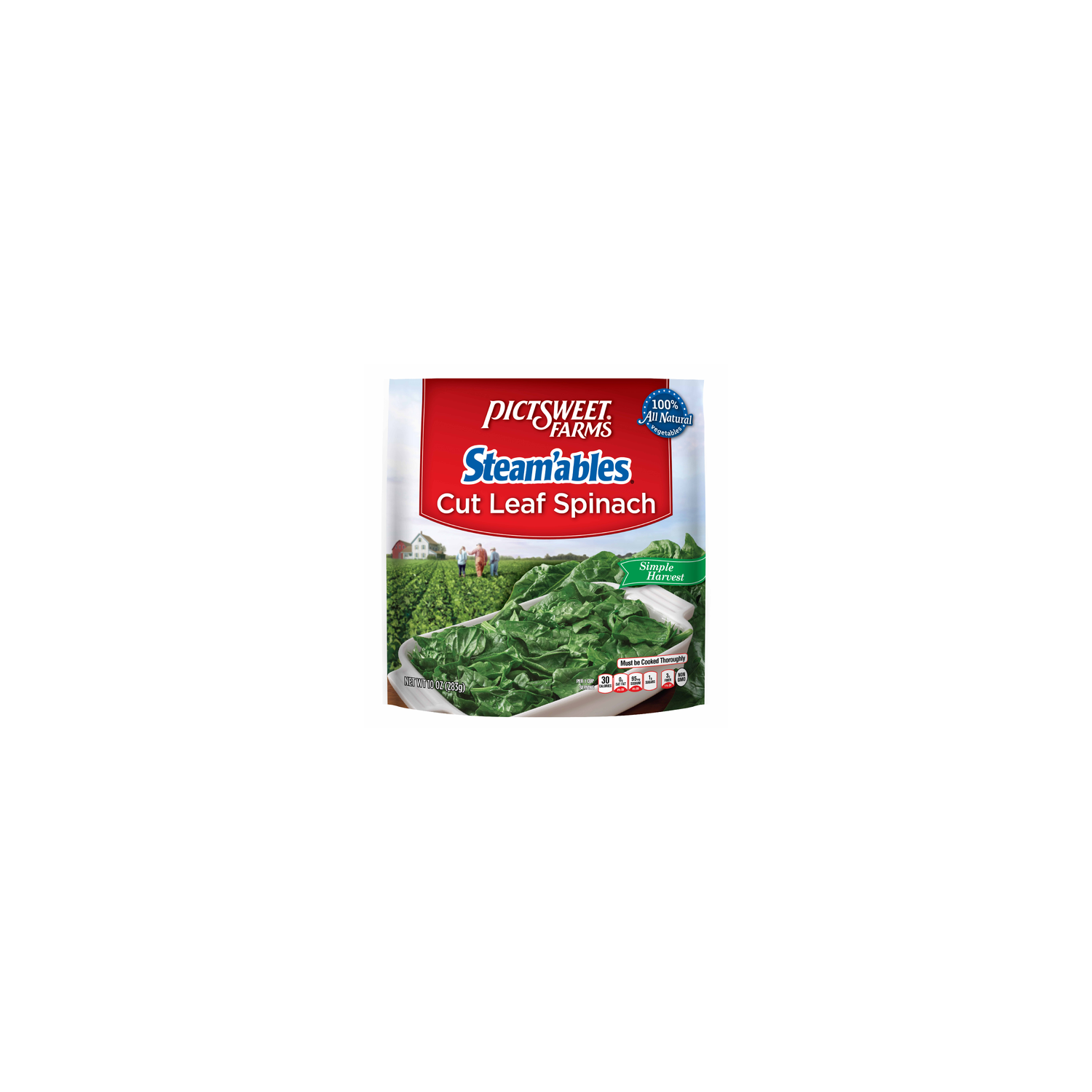 Pictsweet Farms STEAM'ABLES Cut Leaf Spinach - 10 Ounce Image 1 of 3