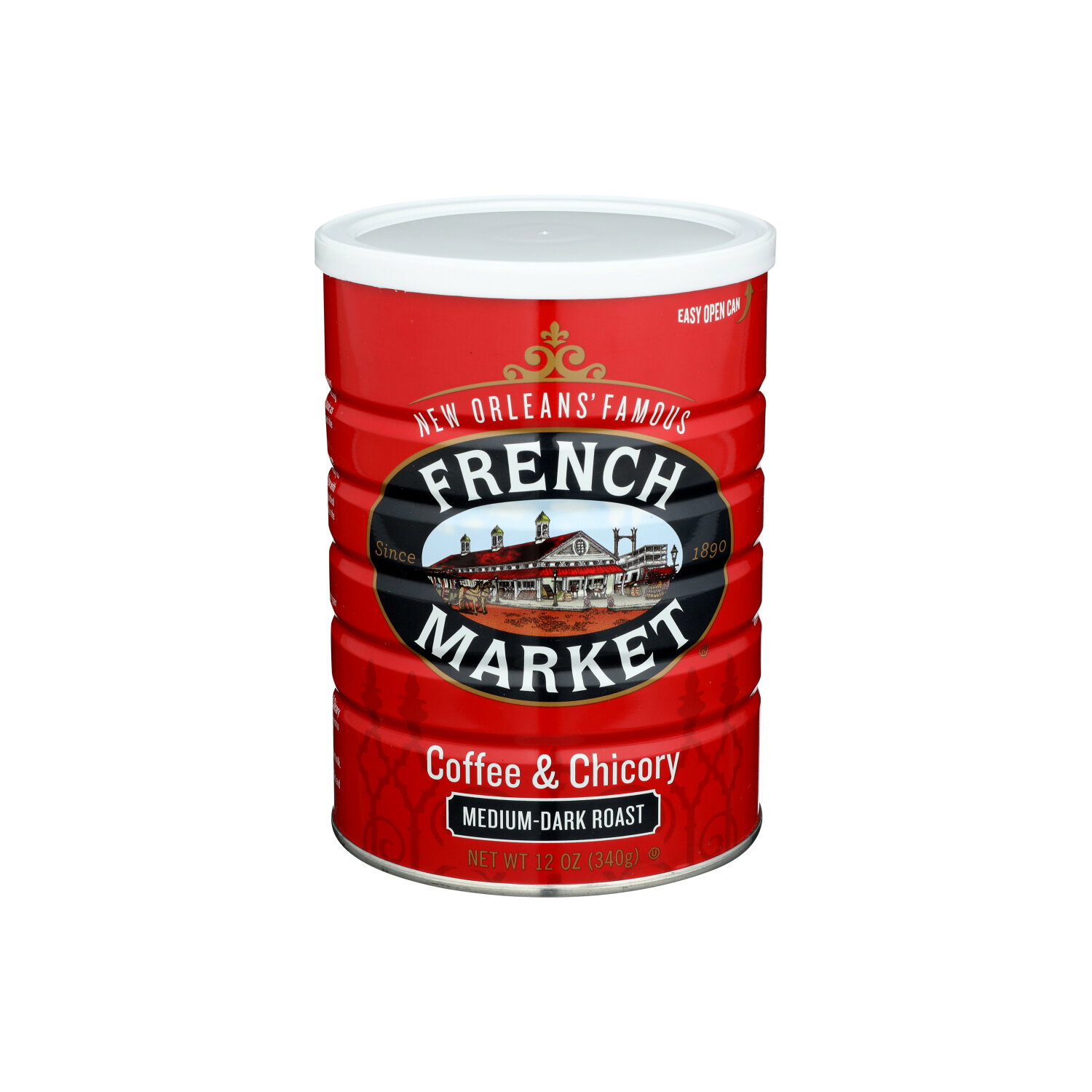 French Market Medium Dark Roast Coffee & Chicory - 12 Ounce Image 1 of 3