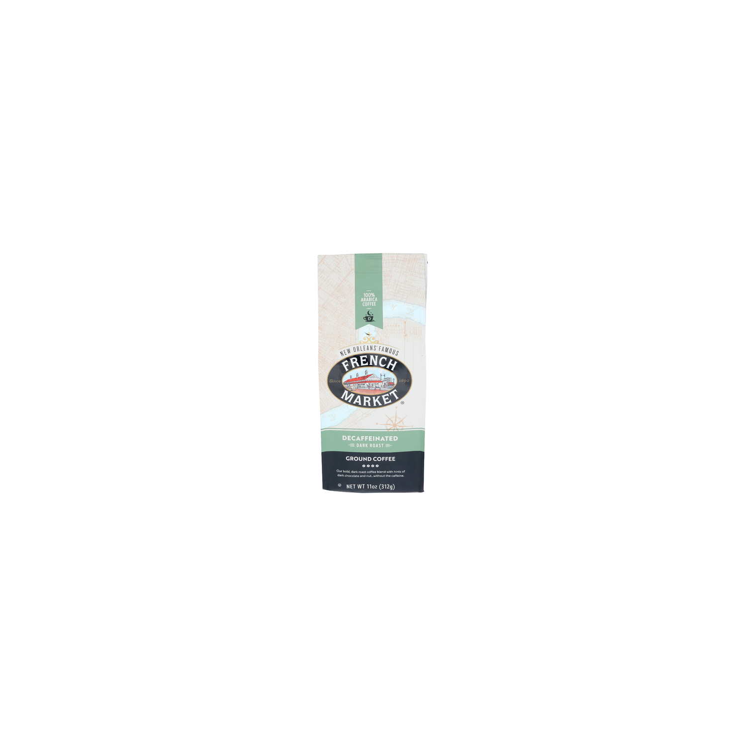 French Market Dark Roast Decaffeinated Ground Coffee - 12 Ounce Image 1 of 3