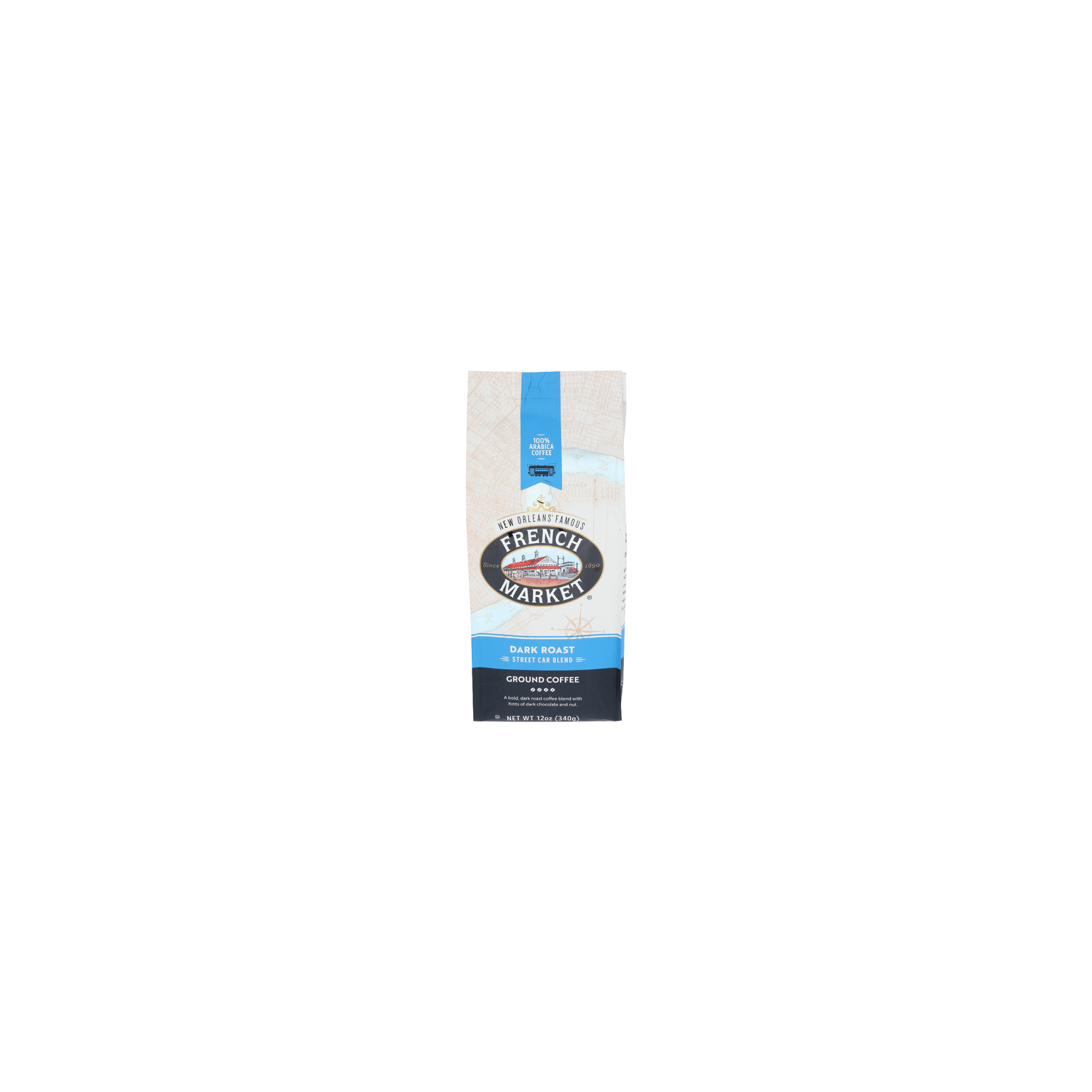 French Market Dark Roast Ground Coffee - 12 Ounce Image 1 of 3