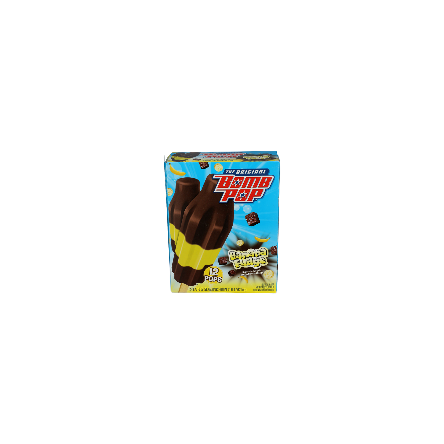 THE ORIGINAL BOMB POP Banana Fudge - 1.75 Fluid Ounce - 12 Count Image 1 of 4