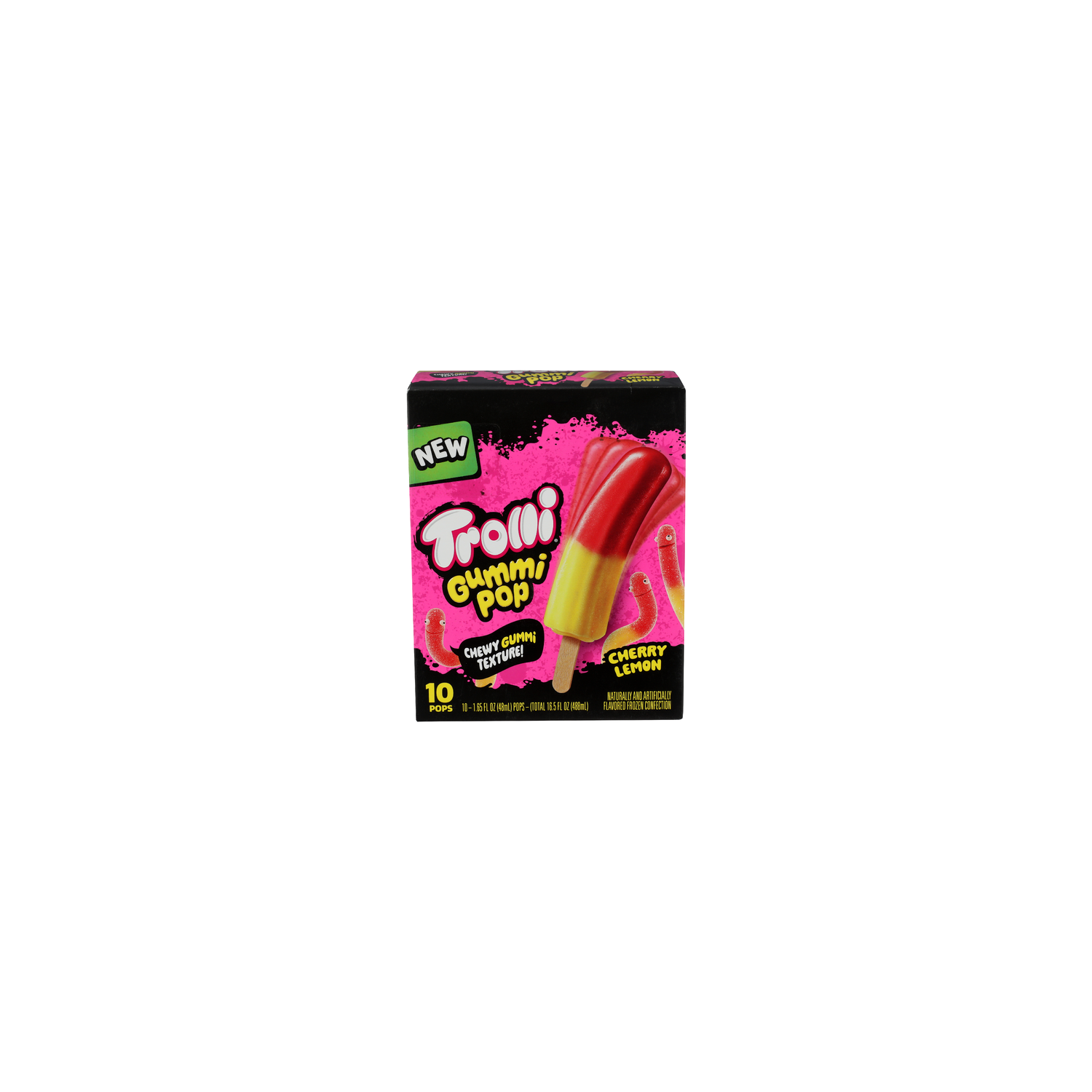 Trolli Gummi Pops Cherry & Lemon Pop - 1.65 Fluid Ounce - 10 Count Image 1 of 4