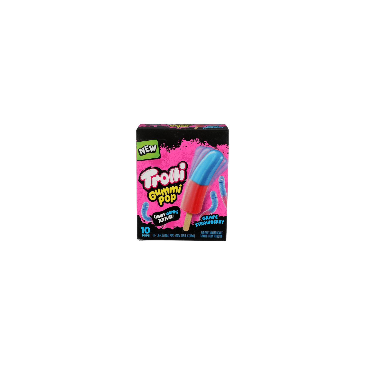 Trolli Gummi Pops Grape & Strawberry Pop - 1.65 Fluid Ounce - 10 Count Image 1 of 4