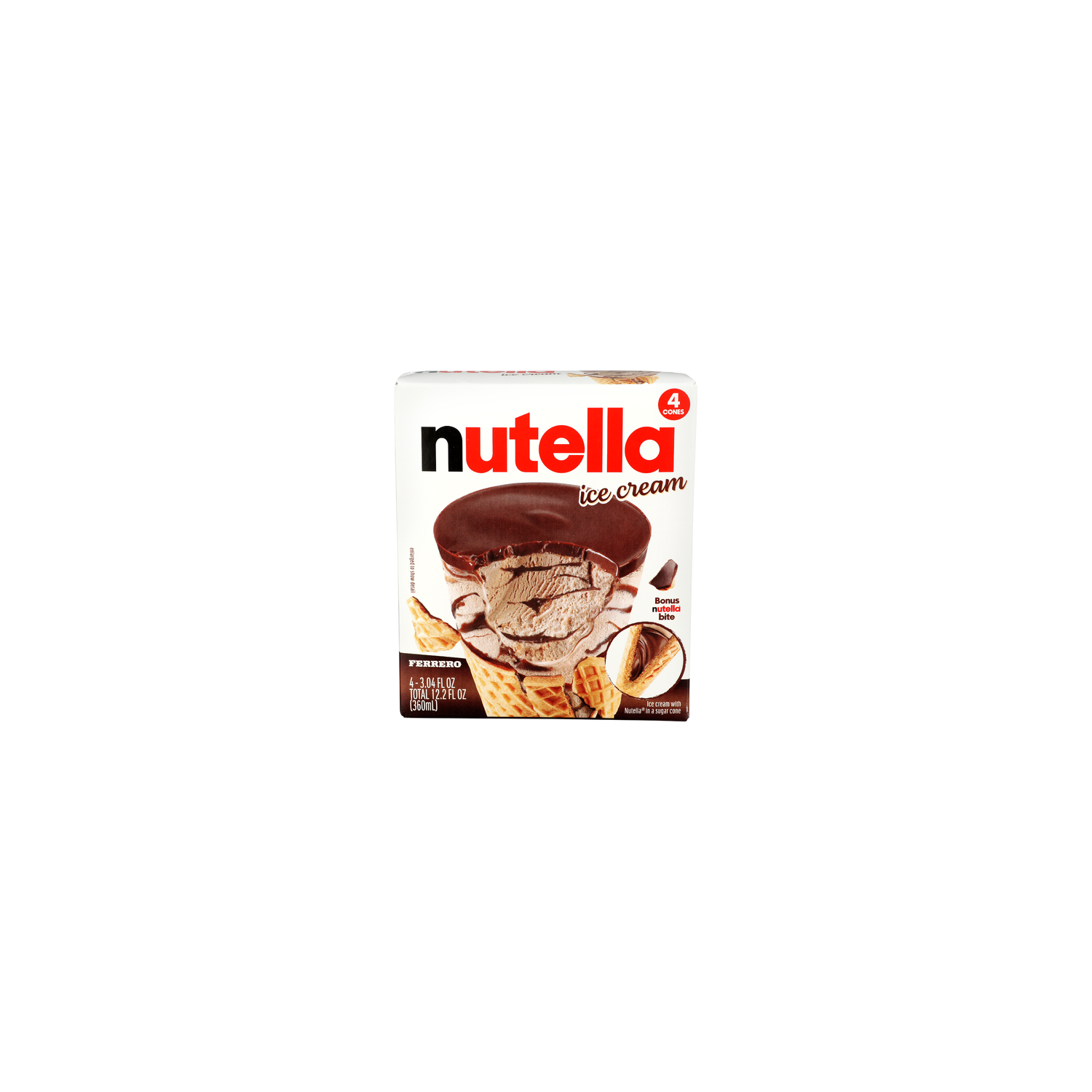 Nutella Hazelnut Ice Cream Cone - 3.05 Fluid Ounce - 4 Count Image 1 of 4