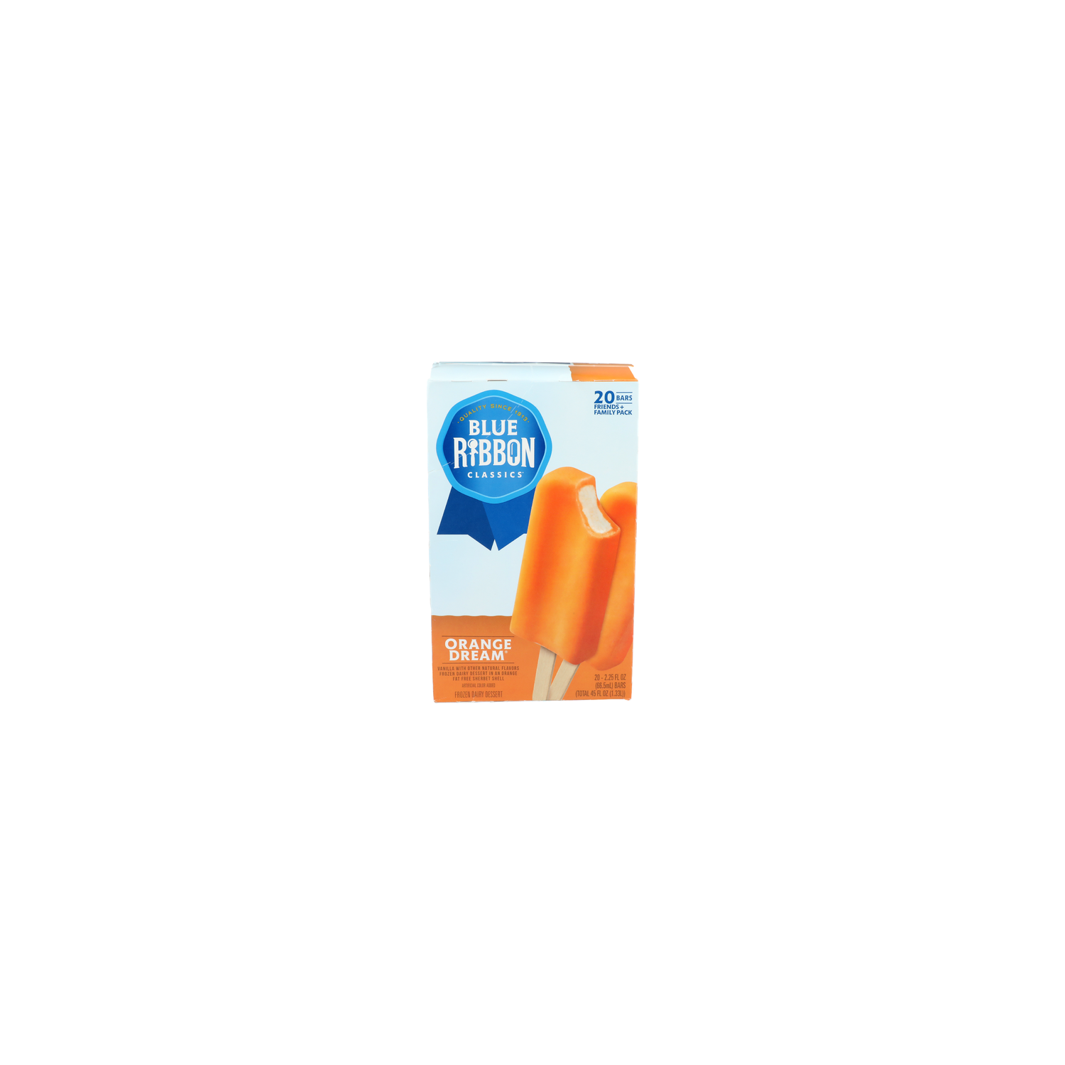 Blue Ribbon Classics Vanilla Orange Dream Frozen Dairy Dessert - 2.25 Fluid Ounce - 20 Count Image 1 of 4