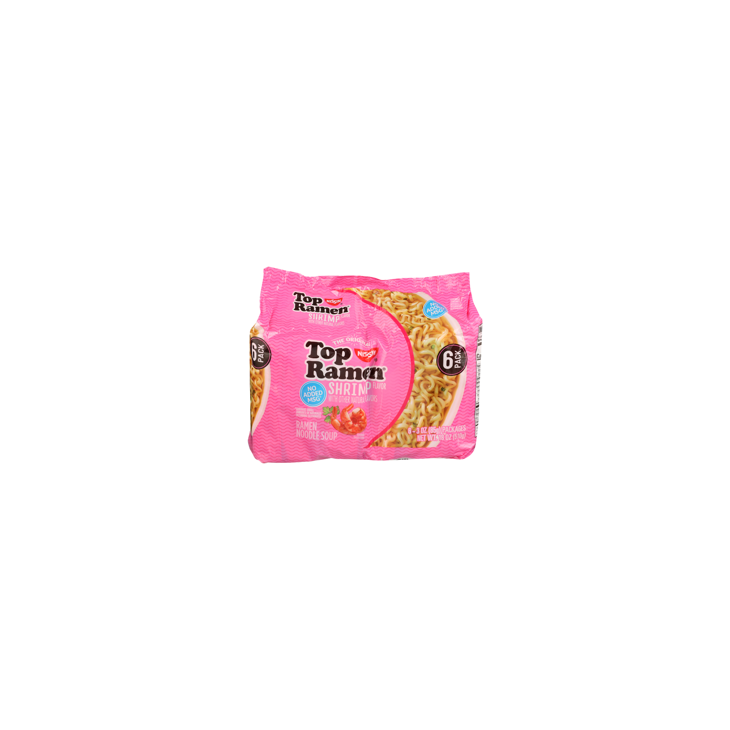 Nissin Shrimp Top Ramen - 3 Ounce - 6 Count - Super 1 Foods
