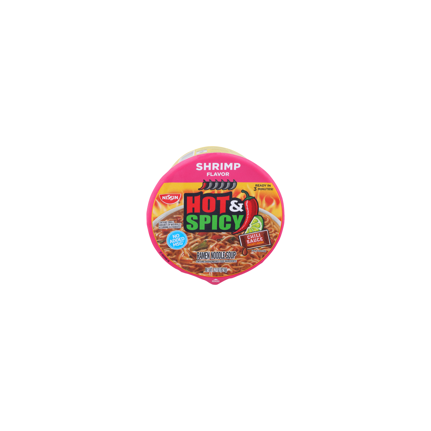 Nissin Hot & Spicy Shrimp Flavor Ramen Noodle Soup - 3.27 Ounce Image 1 of 4