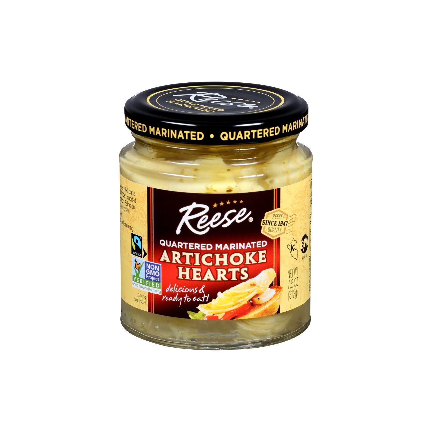 Reese Quartered Marinated Artichoke Hearts - 7.5 Ounce Image 1 of 4