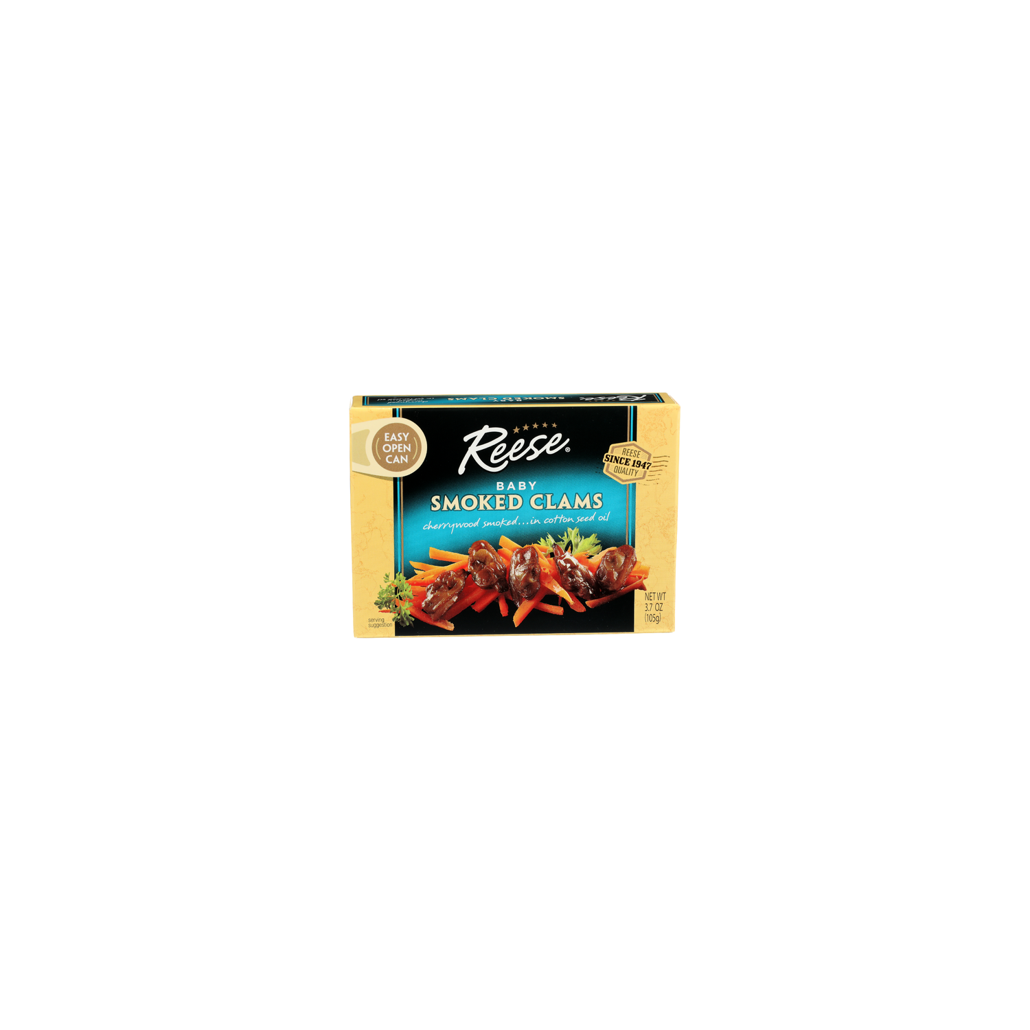 Reese Smoked Baby Clams In Cotton Seed Oil - 3.7 Ounce Image 1 of 4