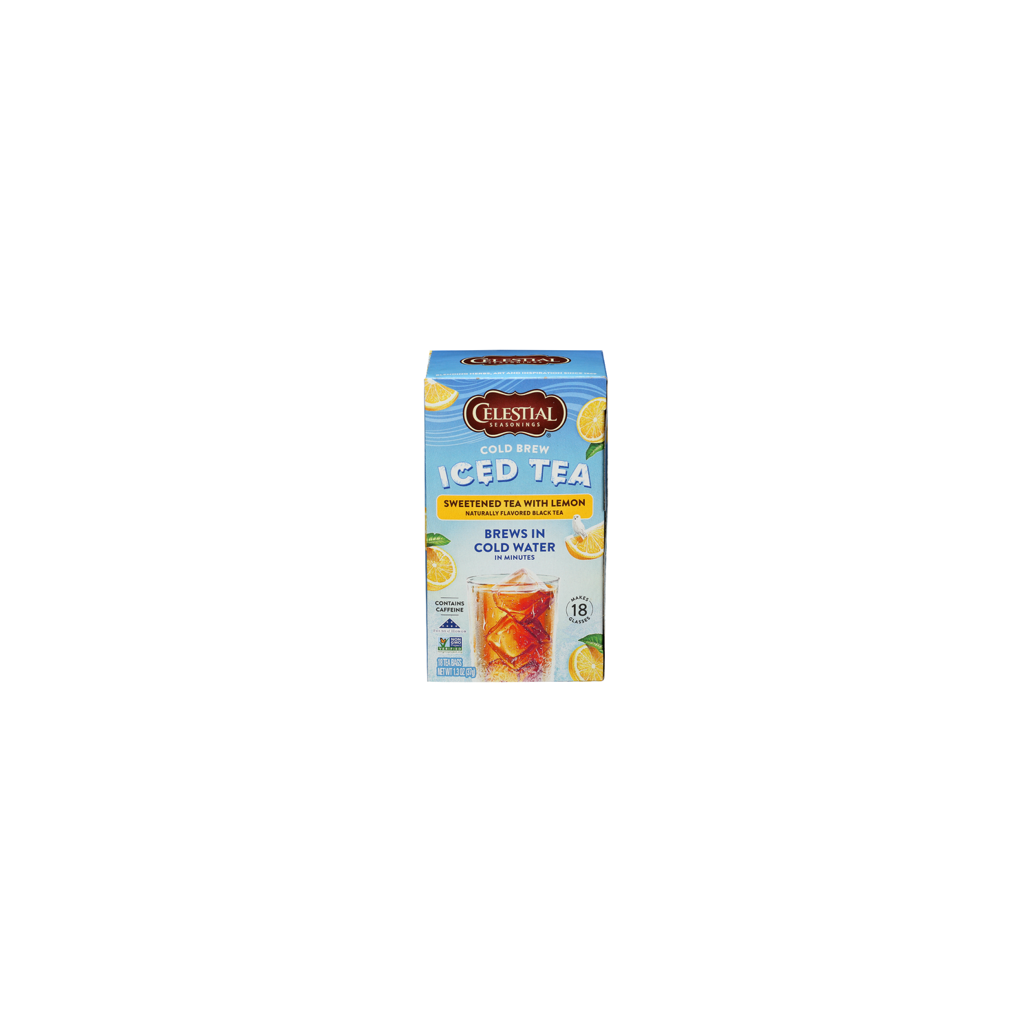 Celestial Seasonings Sweetened With Lemon Black Tea Cold Brew Iced Tea Bags - 0.072 Ounce - 18 Count Image 1 of 4