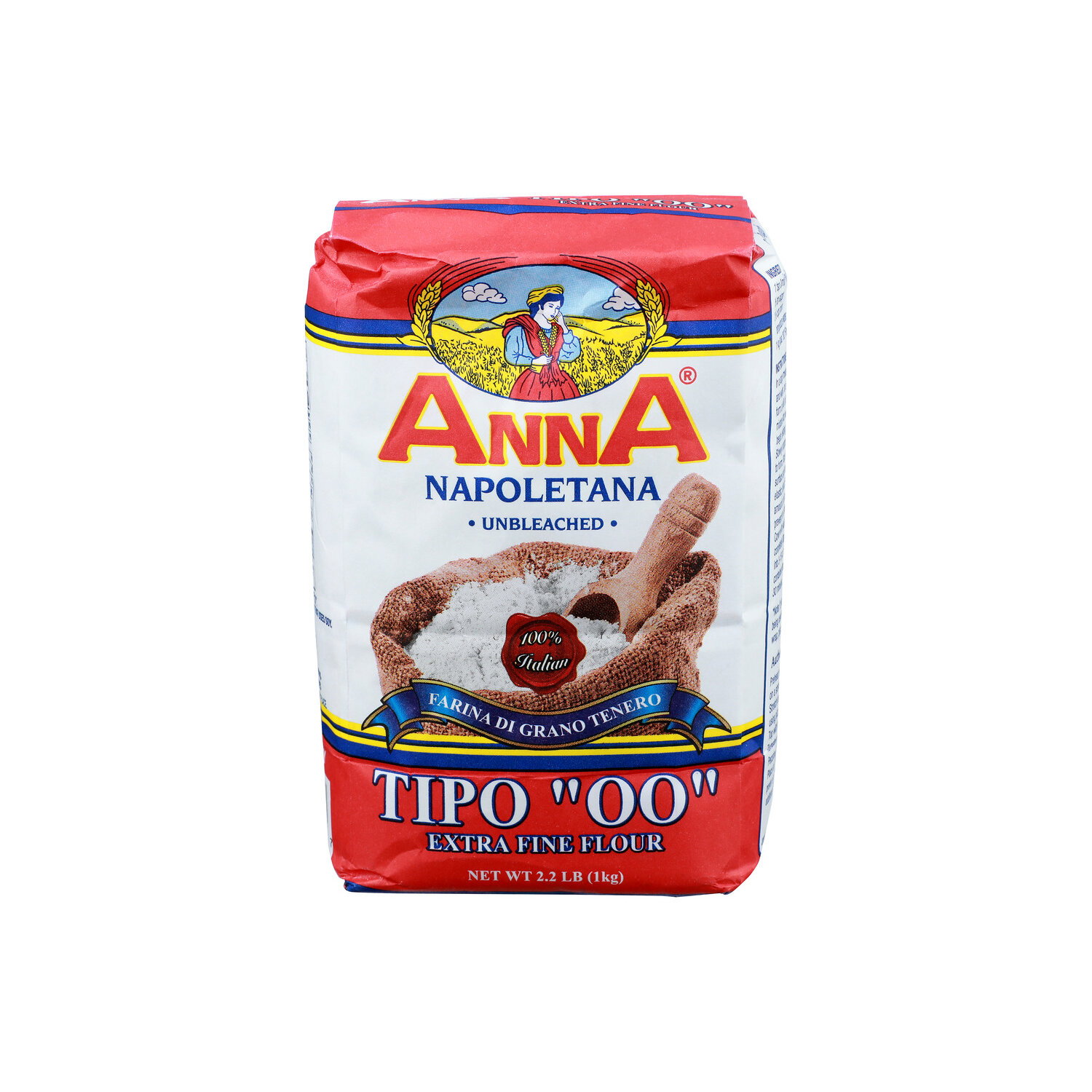 Anna Unbleached Tipo Oo Extra Fine Flour 00 - 2.2 Pound Image 1 of 4