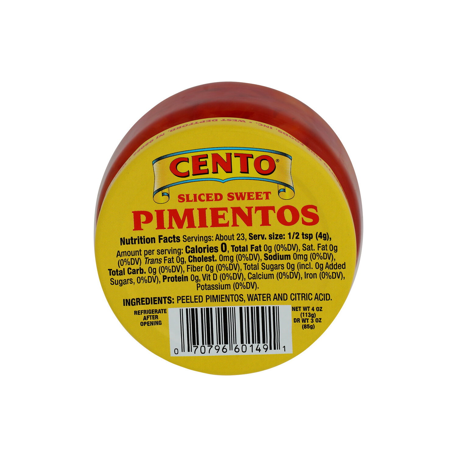 Cento Sliced Sweet Pimientos - 4 Ounce Image 1 of 4