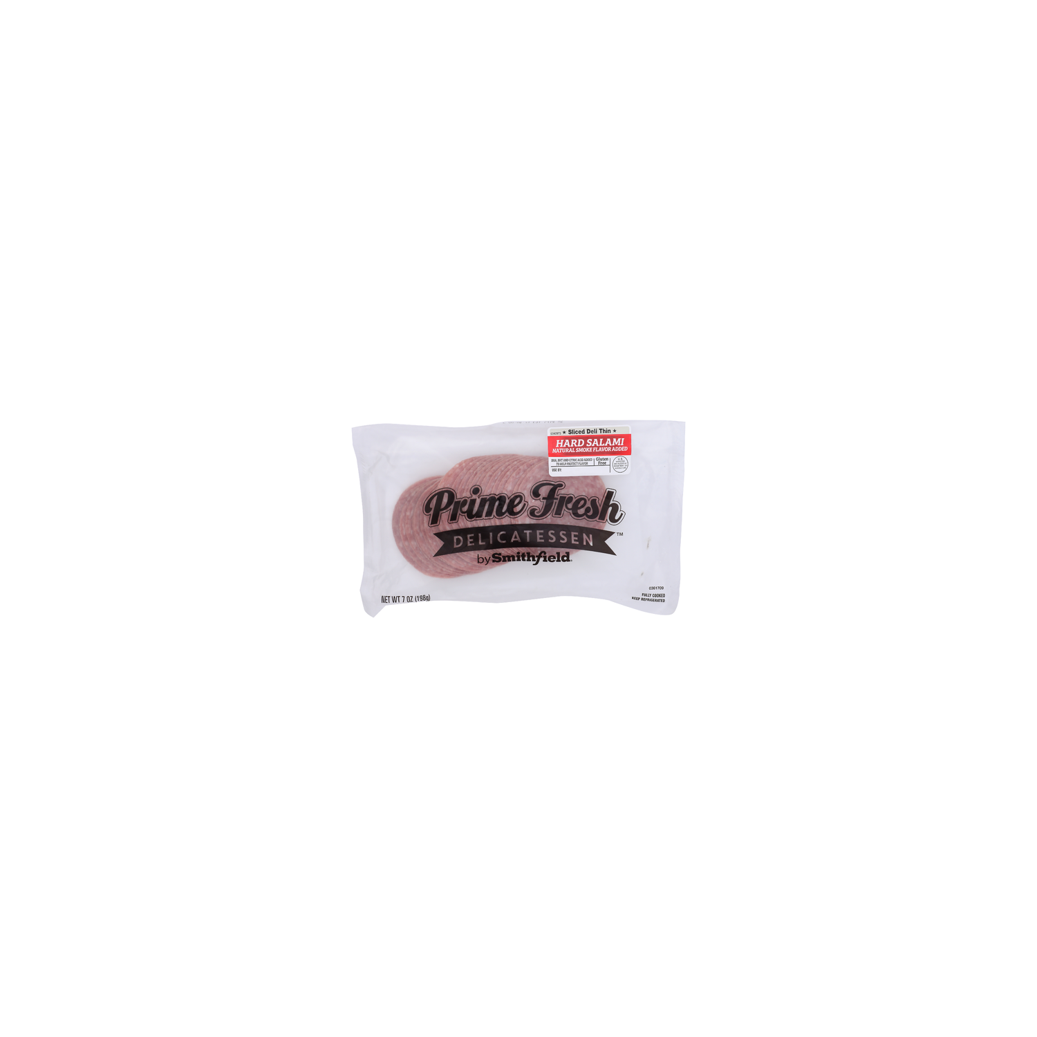 Prime Fresh Delicatessen By Smithfield Sliced Deli Thin Hard Salami - 7 Ounce Image 1 of 4