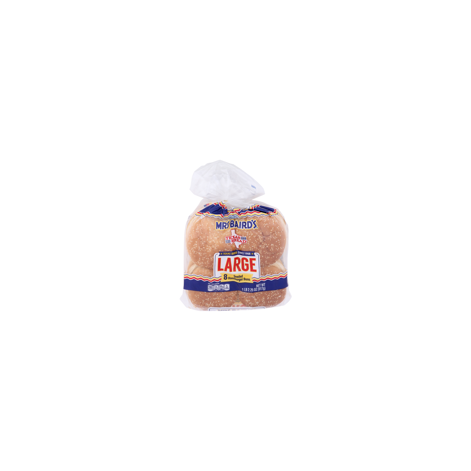 Mrs BAIRD's Large Seeded Hamburger Buns - 2.281 Ounce - 8 Count Image 1 of 4