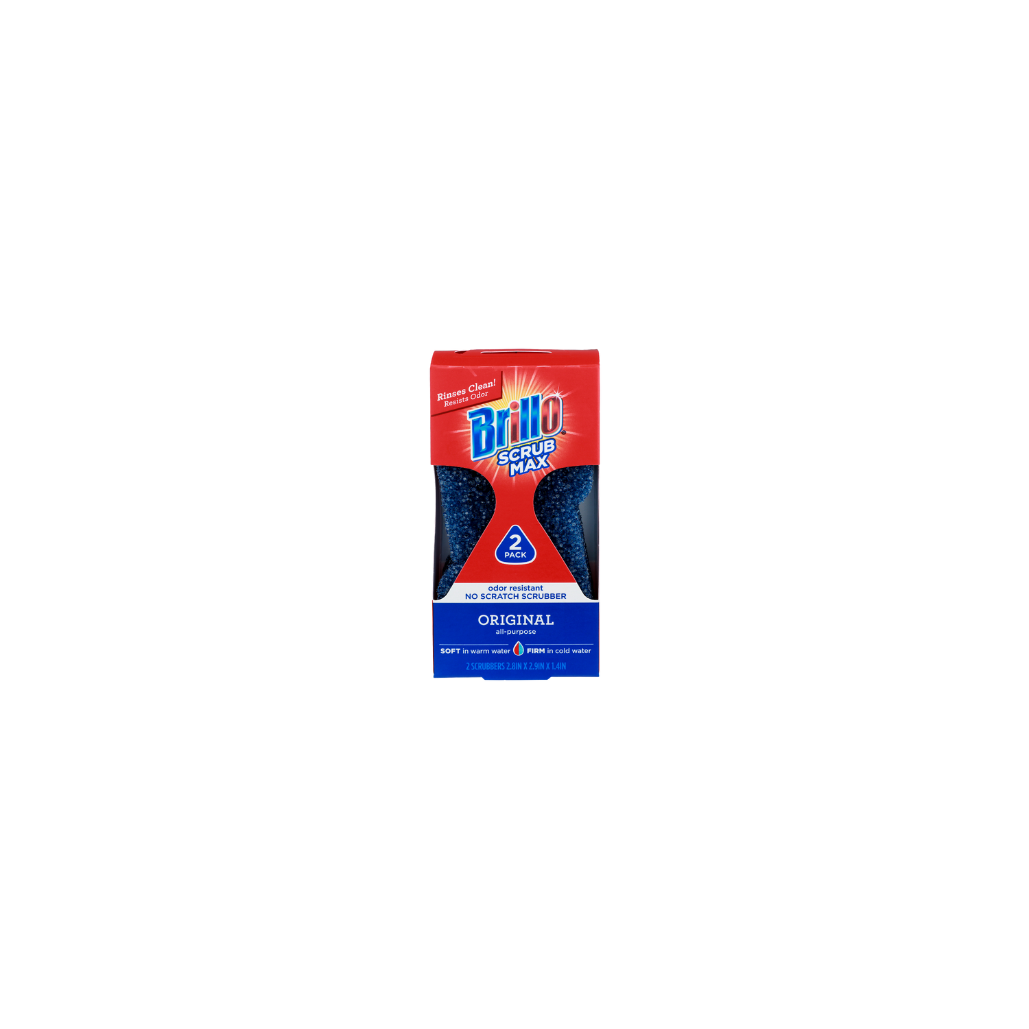 Brillo Odor Resistant Scrub Max No Scratch Scrubber - 2 Count Image 1 of 2