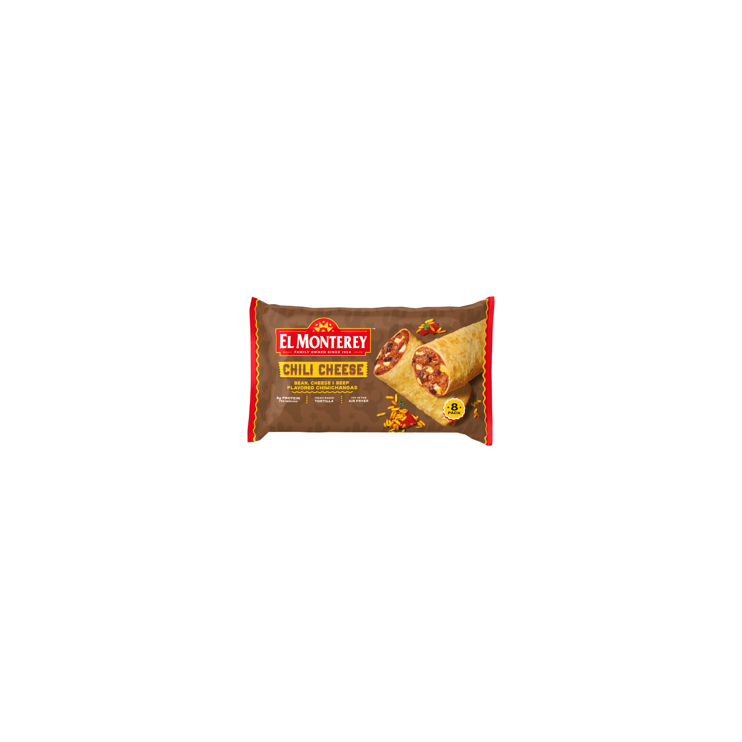 El Monterey Chili Cheese Chimichangas , Frozen - 3.8 Ounce - 8 Count