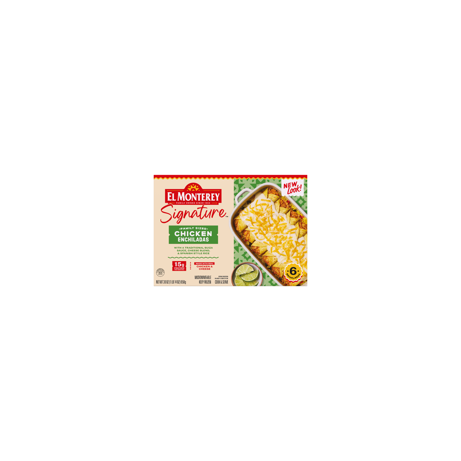 El Monterey Signature Family Size Chicken Enchiladas, Frozen - 30 Ounce Image 1 of 4