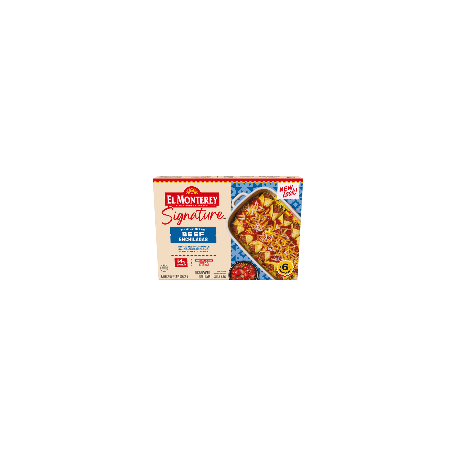 El Monterey Signature Family Size Beef Enchiladas, Frozen - 30 Ounce Image 1 of 3