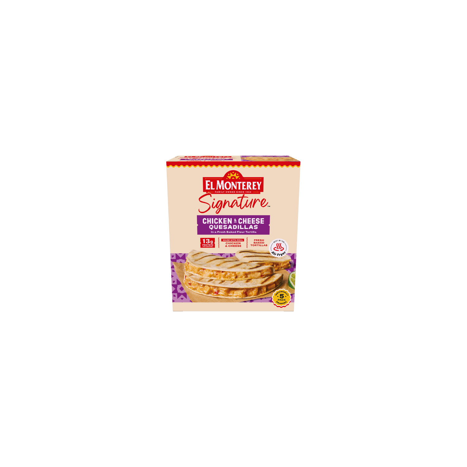 El Monterey Signature Chicken & Monterey Jack Quesadillas - 4 Ounce - 5 Count Image 1 of 4