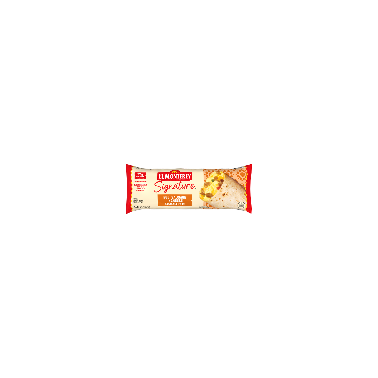 El Monterey Egg Sausage & Cheese Breakfast Burrito - 4.5 Ounce Image 1 of 3