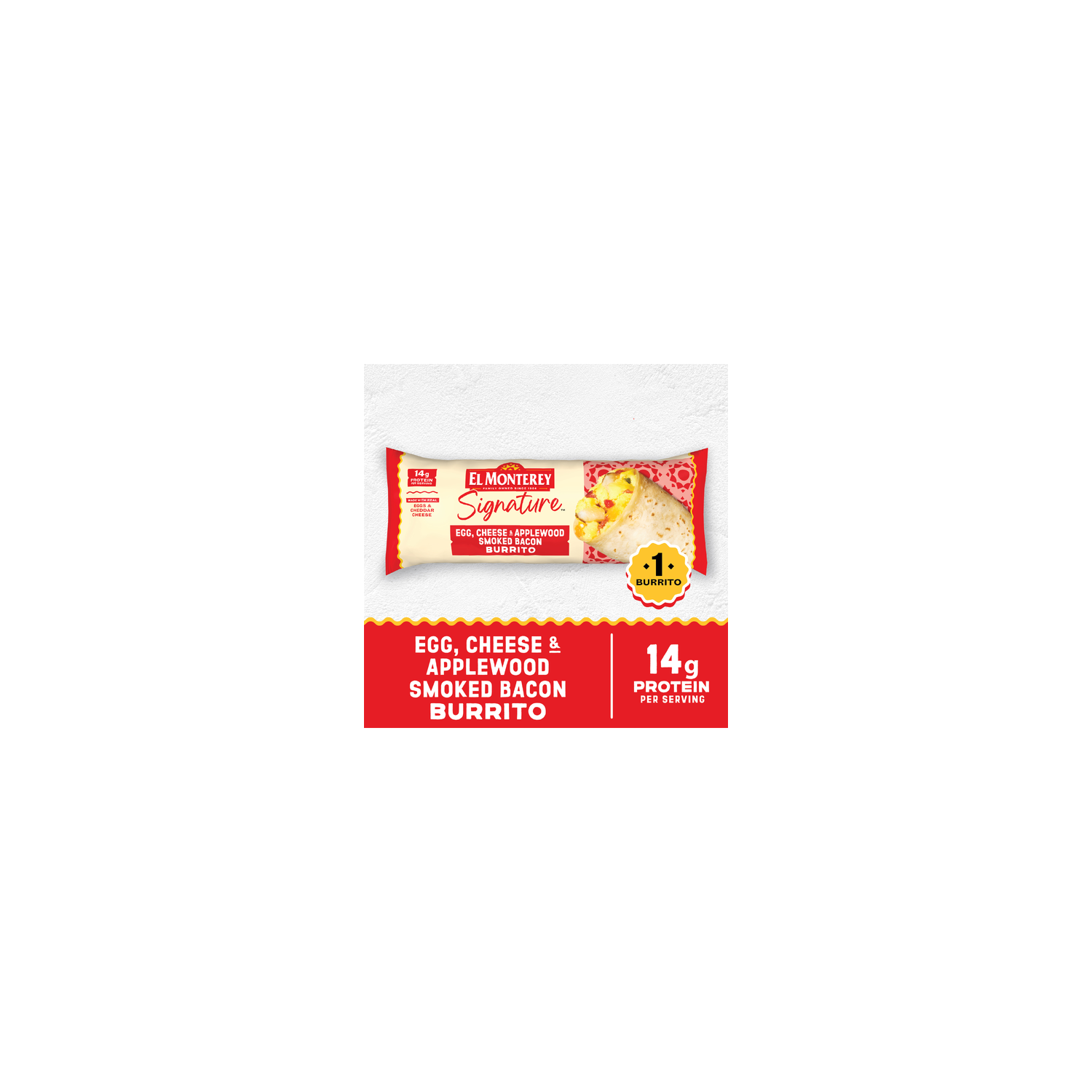 El Monterey Egg Cheese & Applewood Smoked Bacon Breakfast Burrito - 4.5 Ounce Image 1 of 3