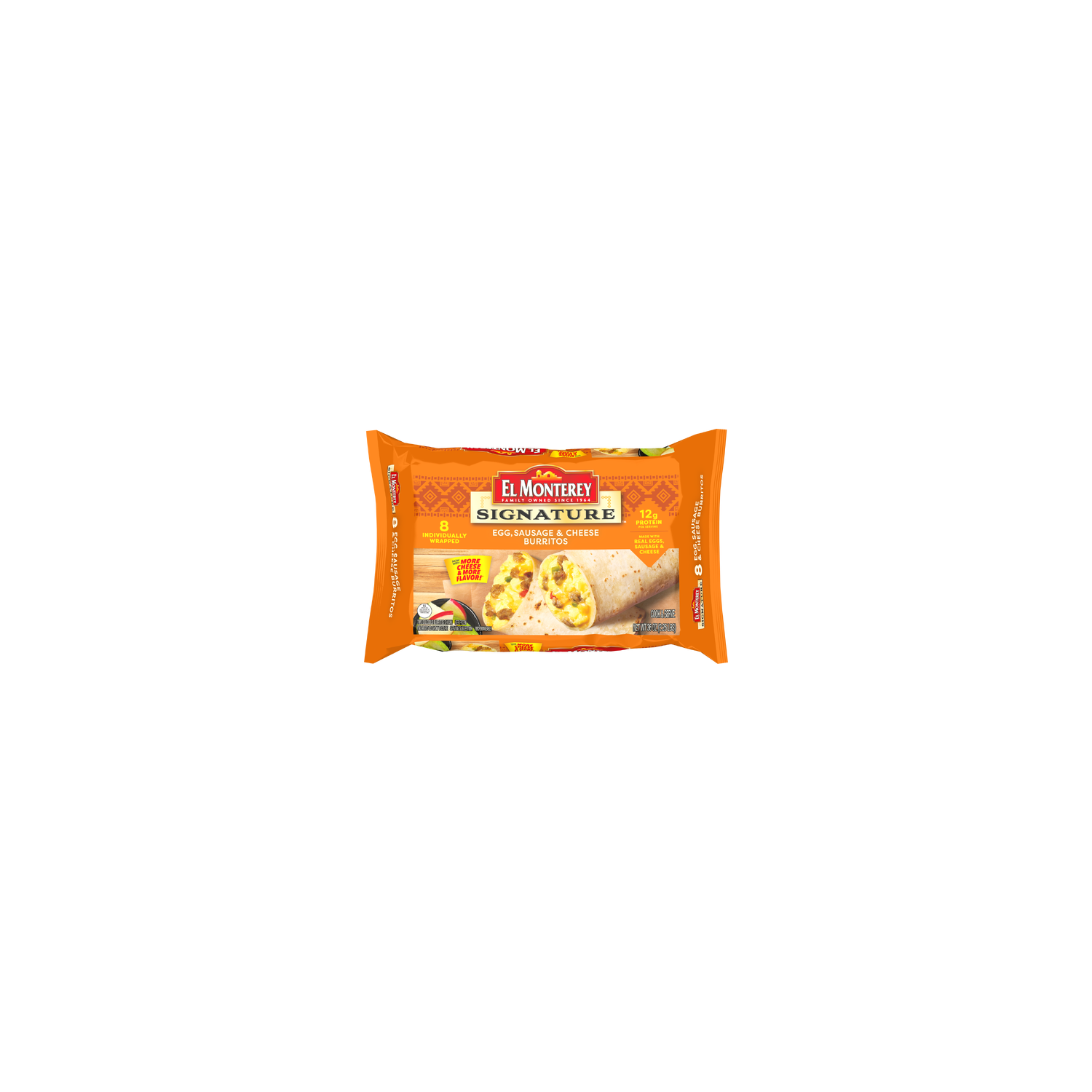 El Monterey Signature Egg, Sausage & Cheese Breakfast Burritos - 4.5 Ounce - 8 Count Image 1 of 3