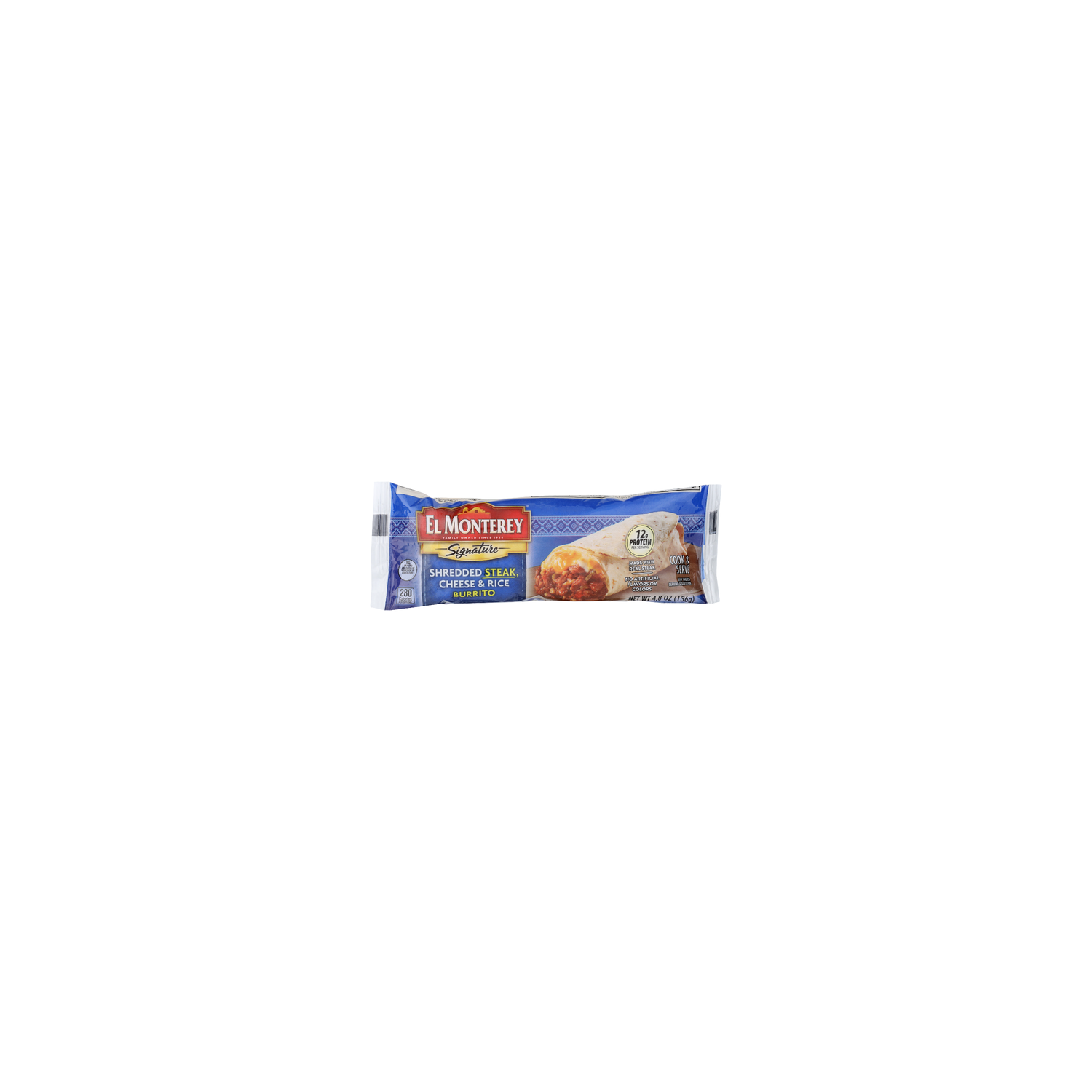 El Monterey Signature Shredded Steak, Cheese & Rice Burrito - 4.8 Ounce Image 1 of 4