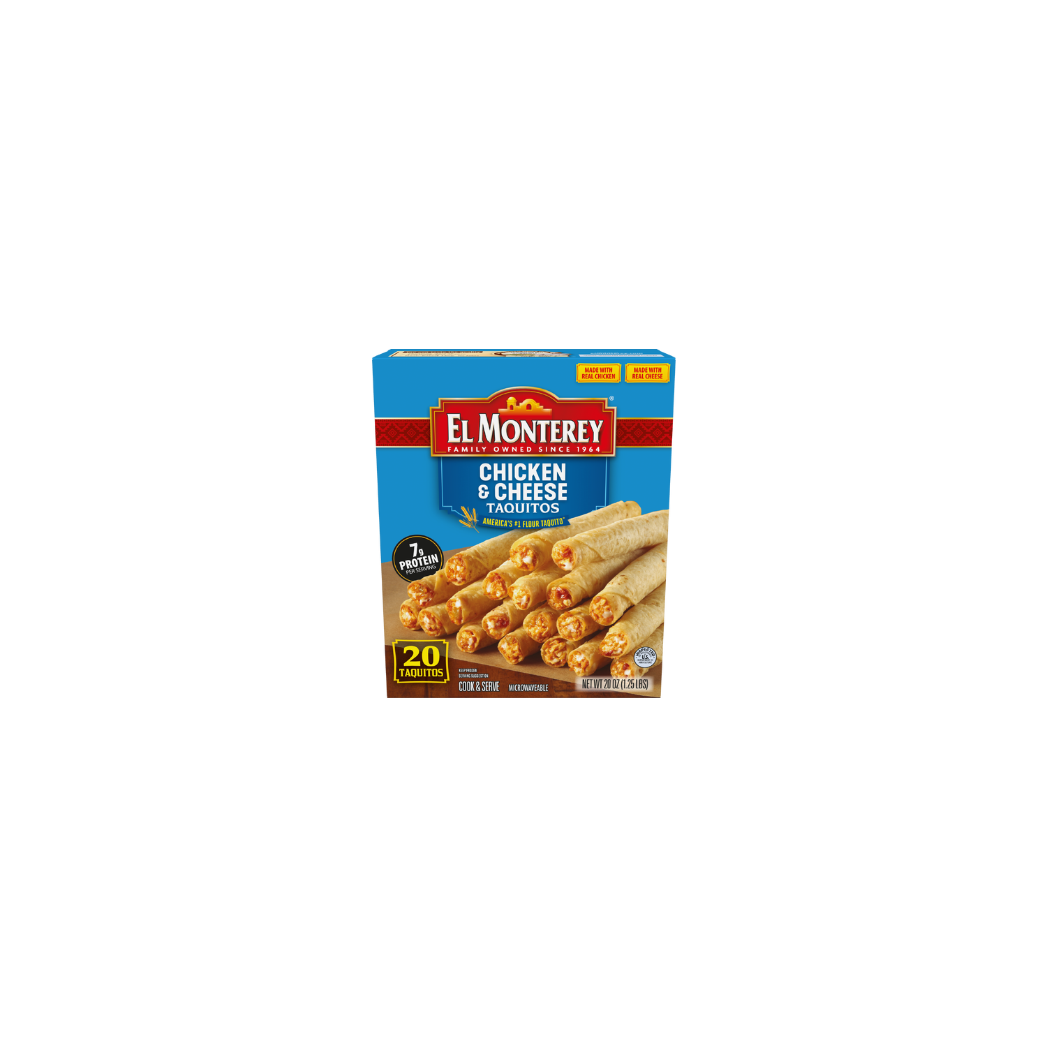 El Monterey Chicken & Cheese Flour Taquitos , Frozen - 20 Ounce Image 1 of 3