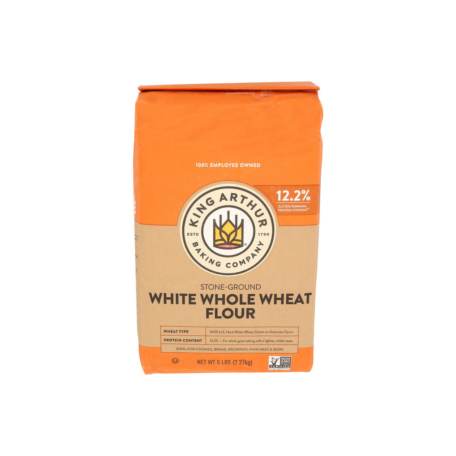 King Arthur Baking Company Stone-Ground White Whole Wheat Flour - 5 Pound Image 1 of 4