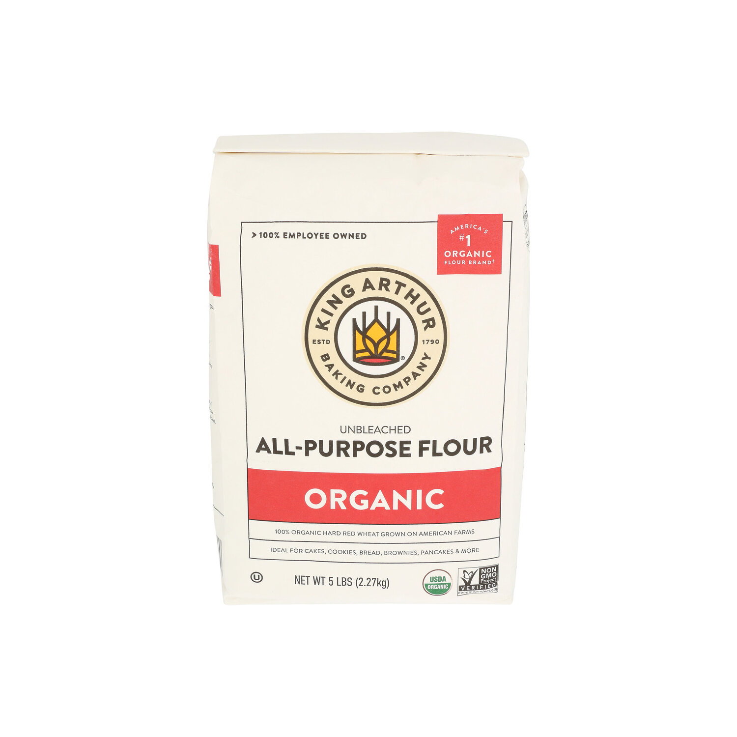King Arthur Baking Company Unbleached Organic All-Purpose Flour - 5 Pound - 1 Count Image 1 of 4