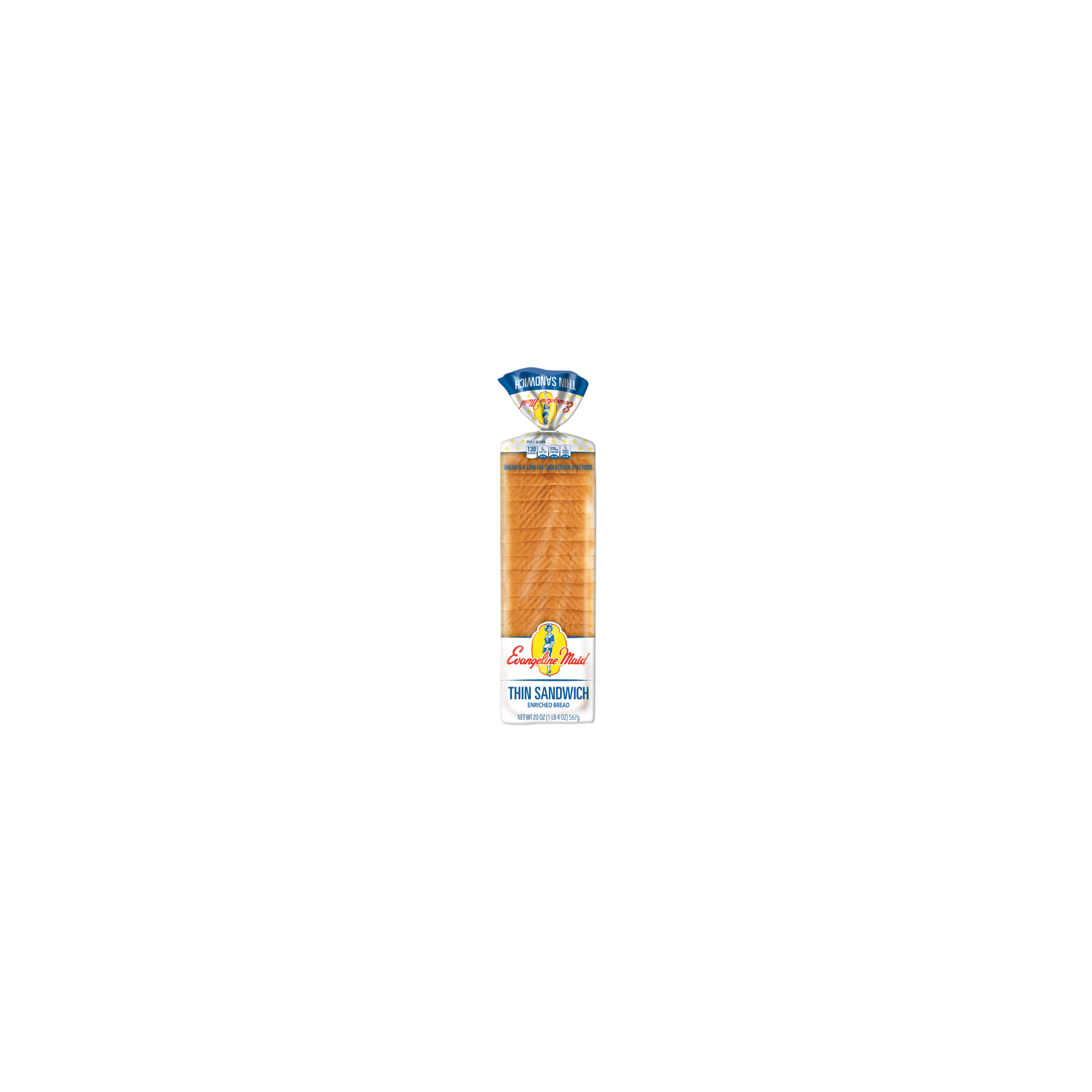 Evangeline Maid Thin Sliced White Enriched Sandwich Bread - 20 Ounce