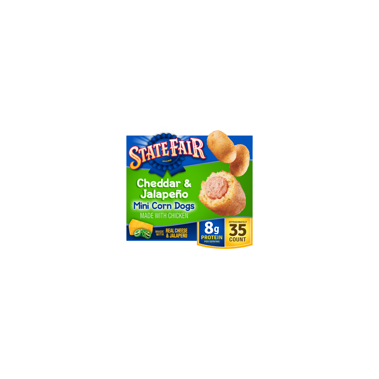 State Fair Frozen Jalapeño & Cheddar Mini Corn Dogs - 0.679 Ounce - 35 Count Image 1 of 4