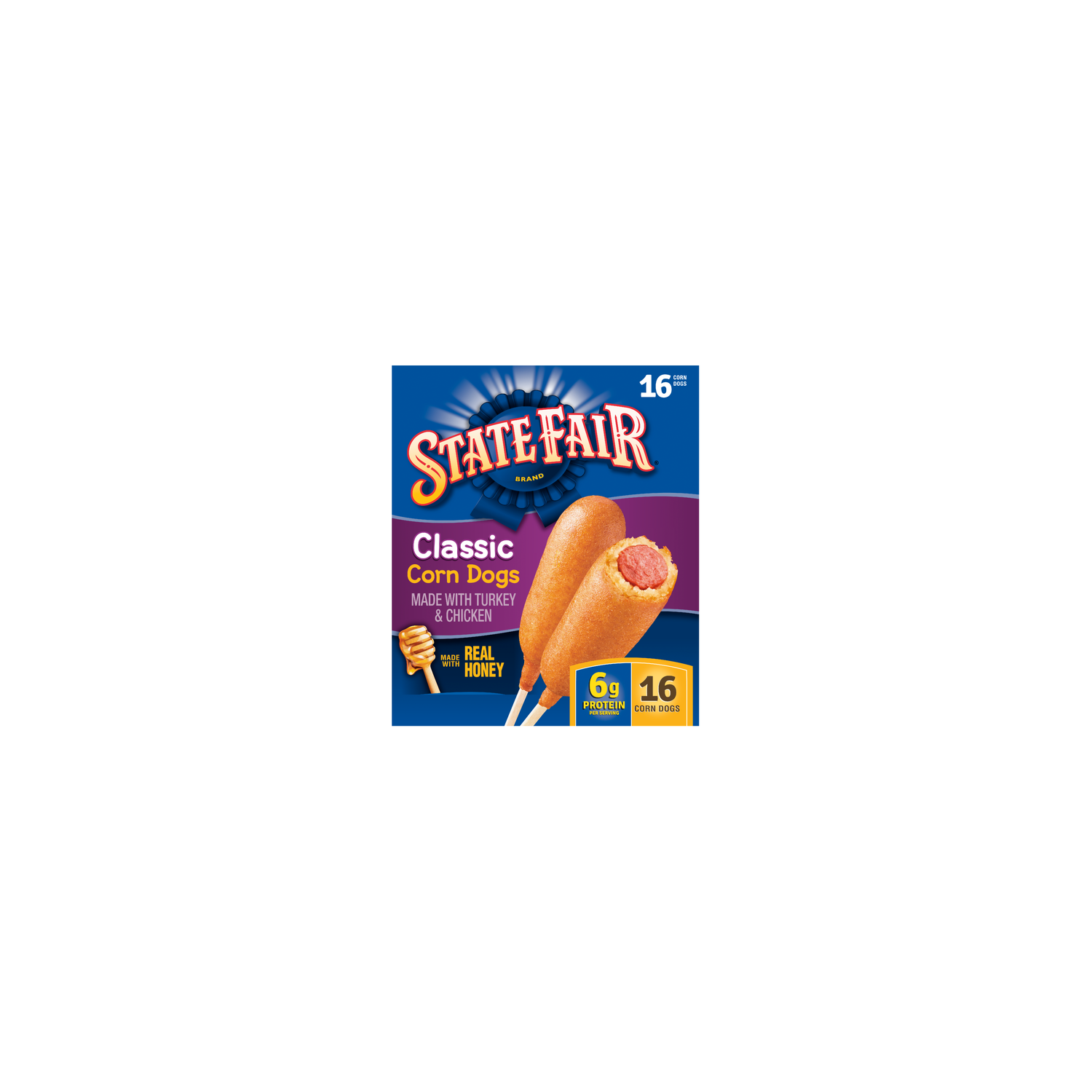 State Fair Fully Cooked Classic Corn Dogs, Frozen - 2.669 Ounce - 16 Count Image 1 of 4