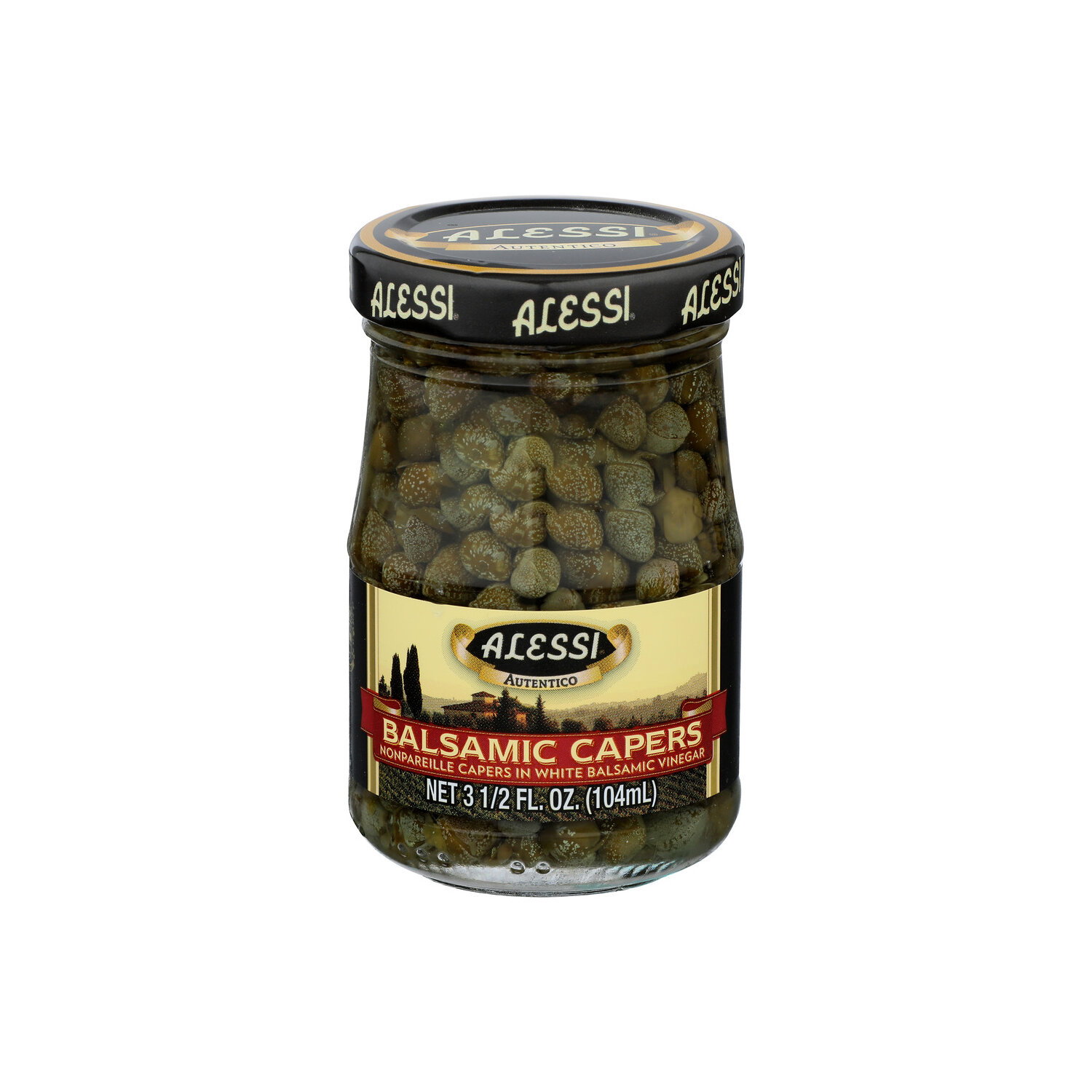 Alessi Capers In White Balsamic Vinegar - 3.5 Ounce Image 1 of 3