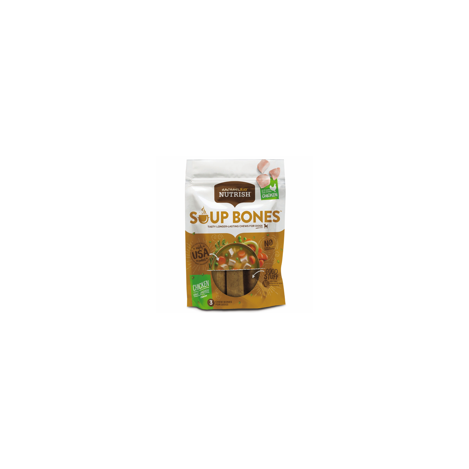 Rachael Ray Nutrish Chicken And Veggies Soup Bones - 6.3 Ounce Image 1 of 4