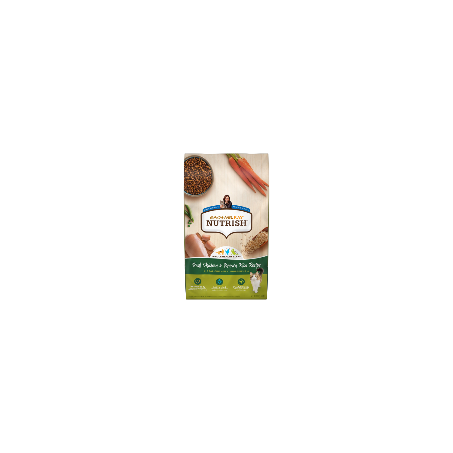 Rachael Ray Nutrish Chicken And Brown Rice Dry Cat Food - 3 Pound Image 1 of 4