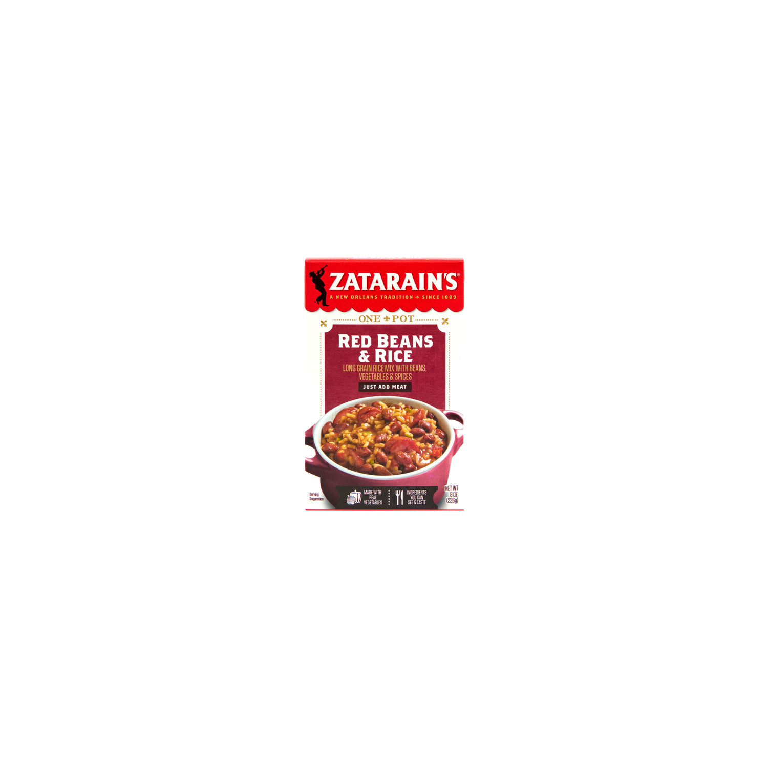 Zatarain's Red Beans & Rice Dinner Mix - 0.5 Pound Image 1 of 2