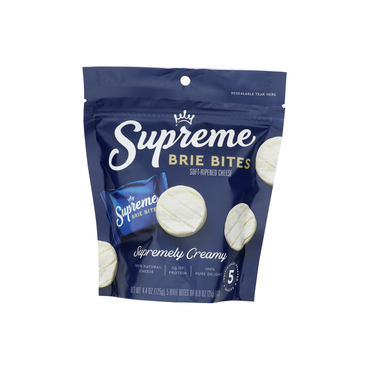 Supreme Brie Bites Soft-Ripened Cheese - 0.88 Ounce - 5 Count Image 1 of 4