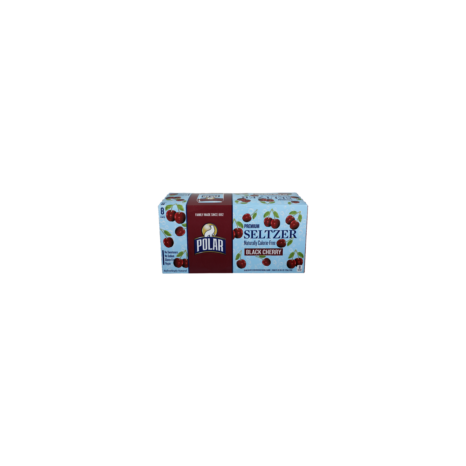 Polar Zero Calorie Black Cherry Sparkling Seltzer Water - 12 Fluid Ounce - 8 Count Image 1 of 4