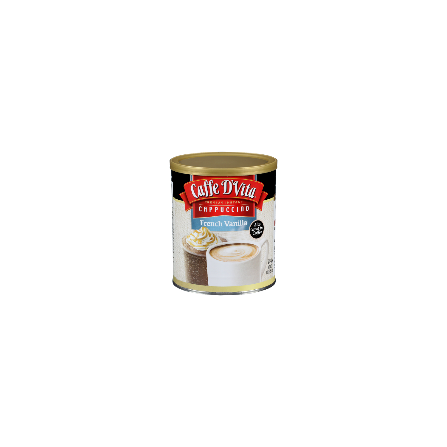 Caffe D'VITA French Vanilla Premium Instant Cappuccino - 1 Pound Image 1 of 4