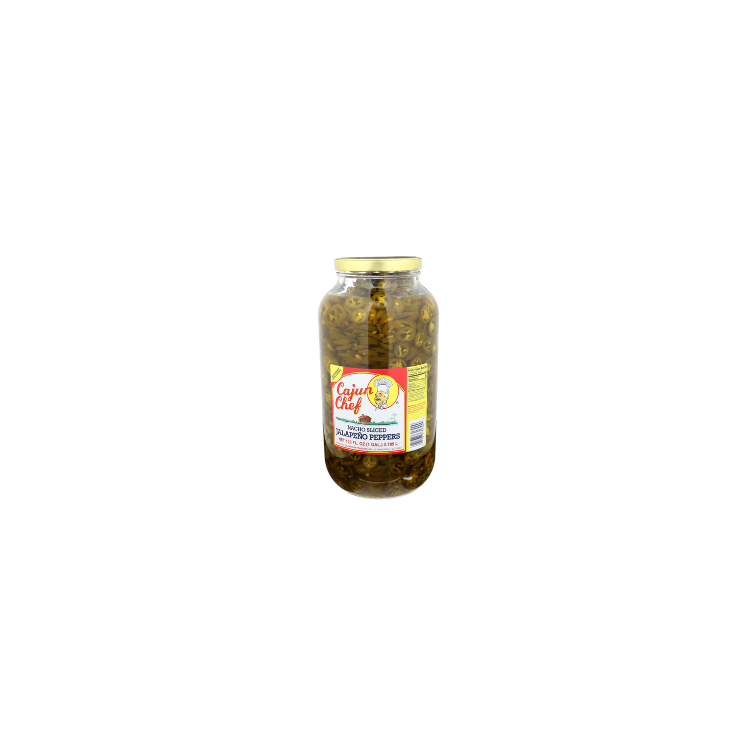 Cajun Chef Nacho Sliced Jalapeno Peppers - 128 Fluid Ounce Image 1 of 4