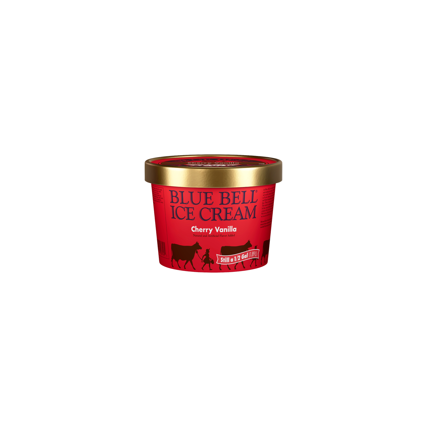 Blue Bell Cherry Vanilla Ice Cream - 64 Fluid Ounce Image 1 of 4