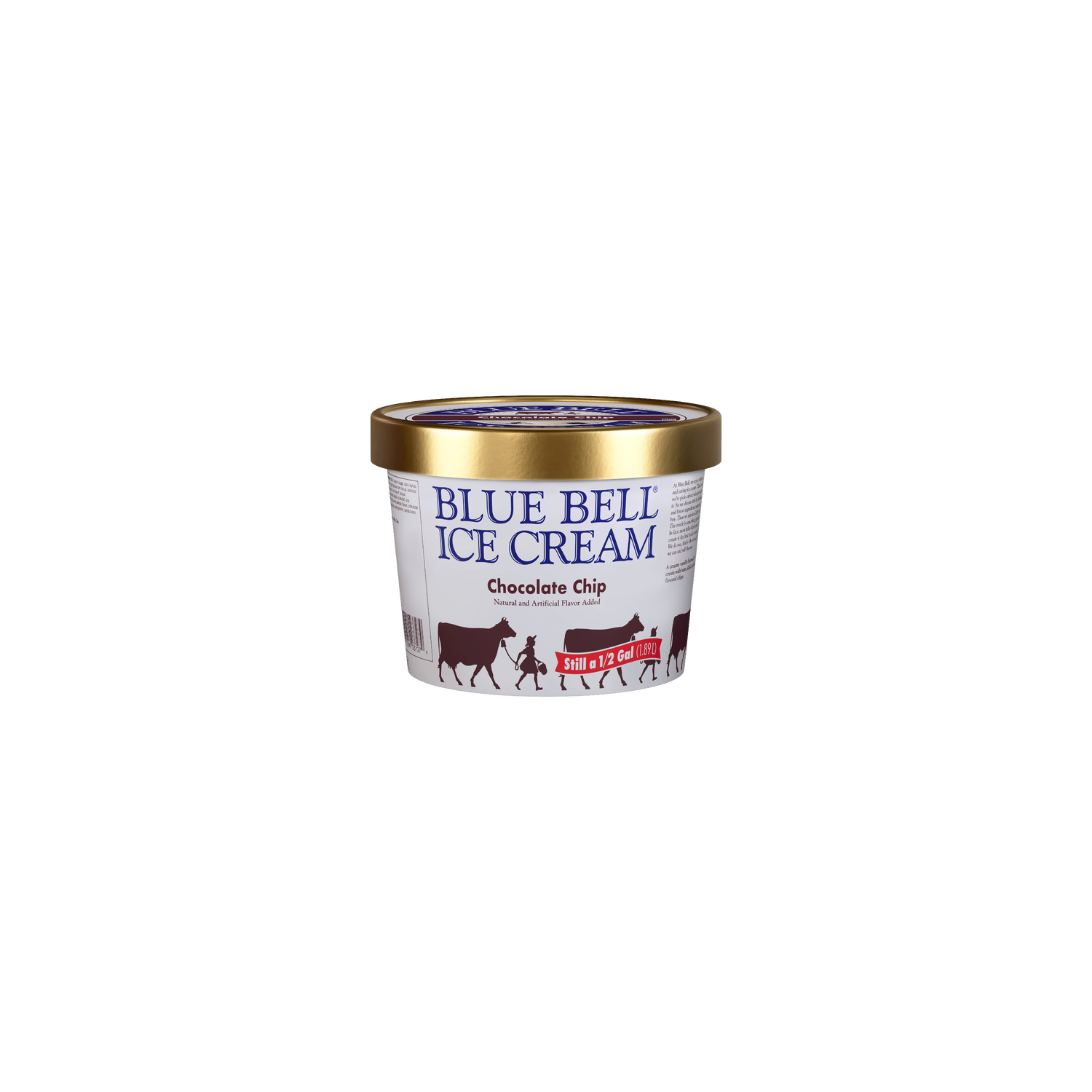 Blue Bell Chocolate Chip Ice Cream - 64 Fluid Ounce Image 1 of 4