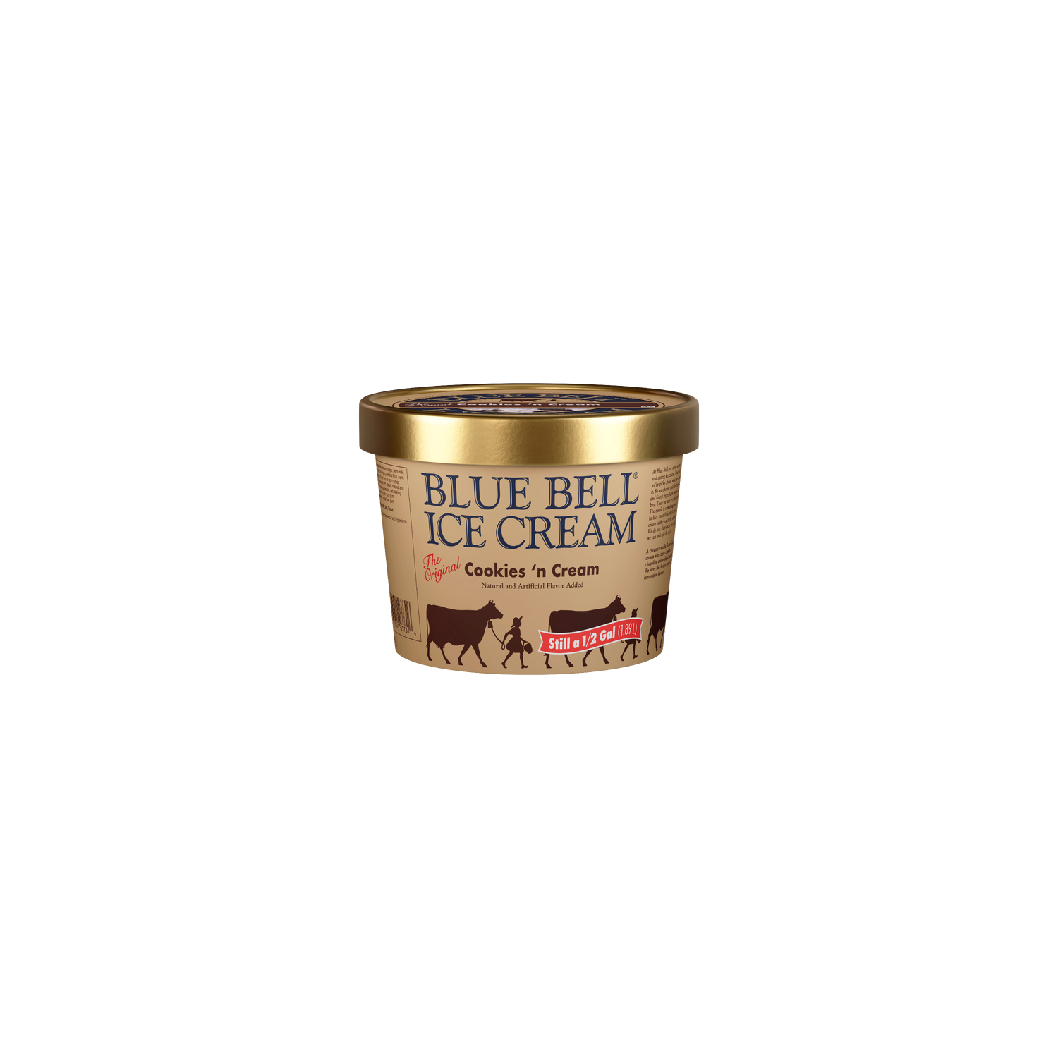 Blue Bell Cookies 'n Cream Ice - 64 Fluid Ounce Image 1 of 4