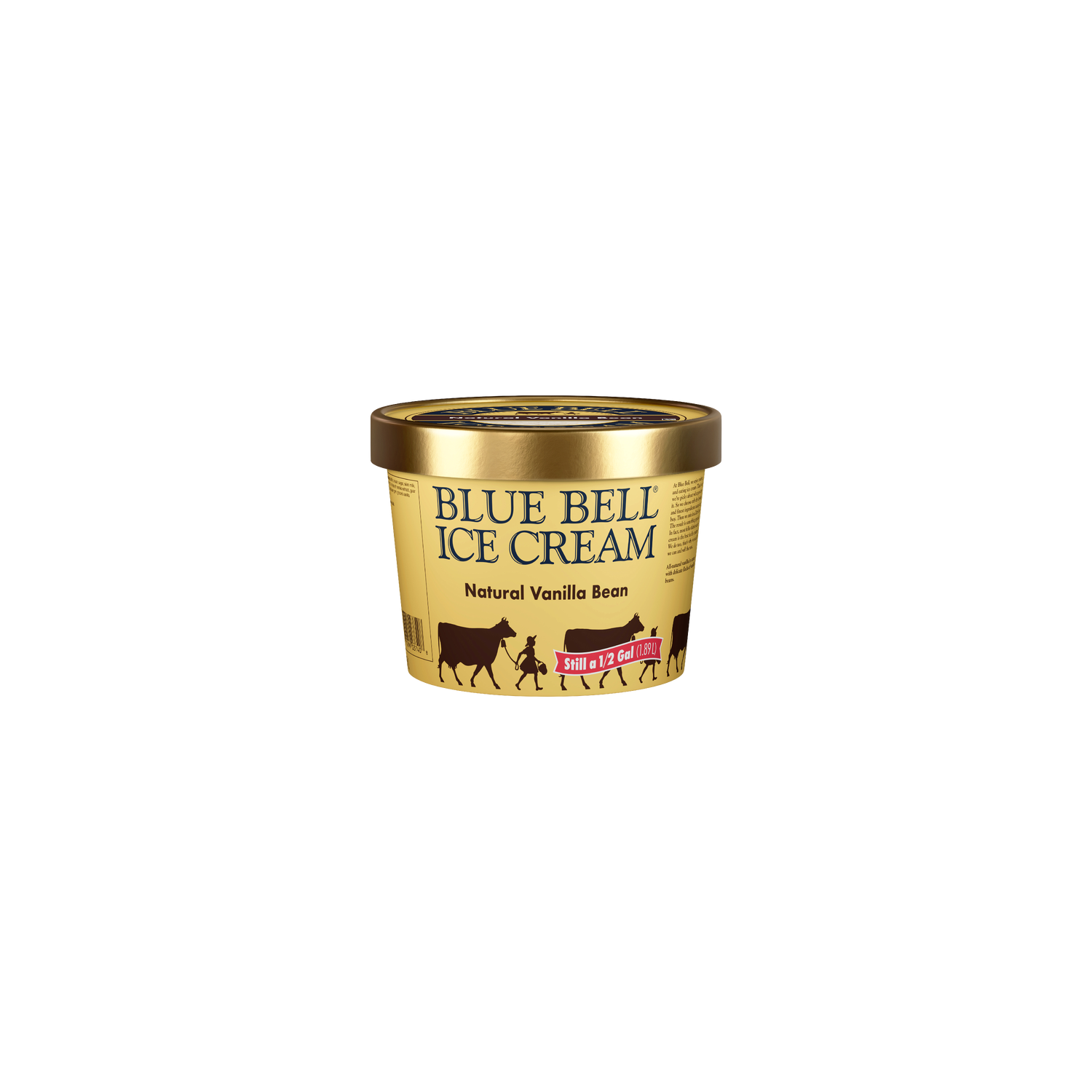 Blue Bell Natural Vanilla Bean Ice Cream - 64 Fluid Ounce Image 1 of 4