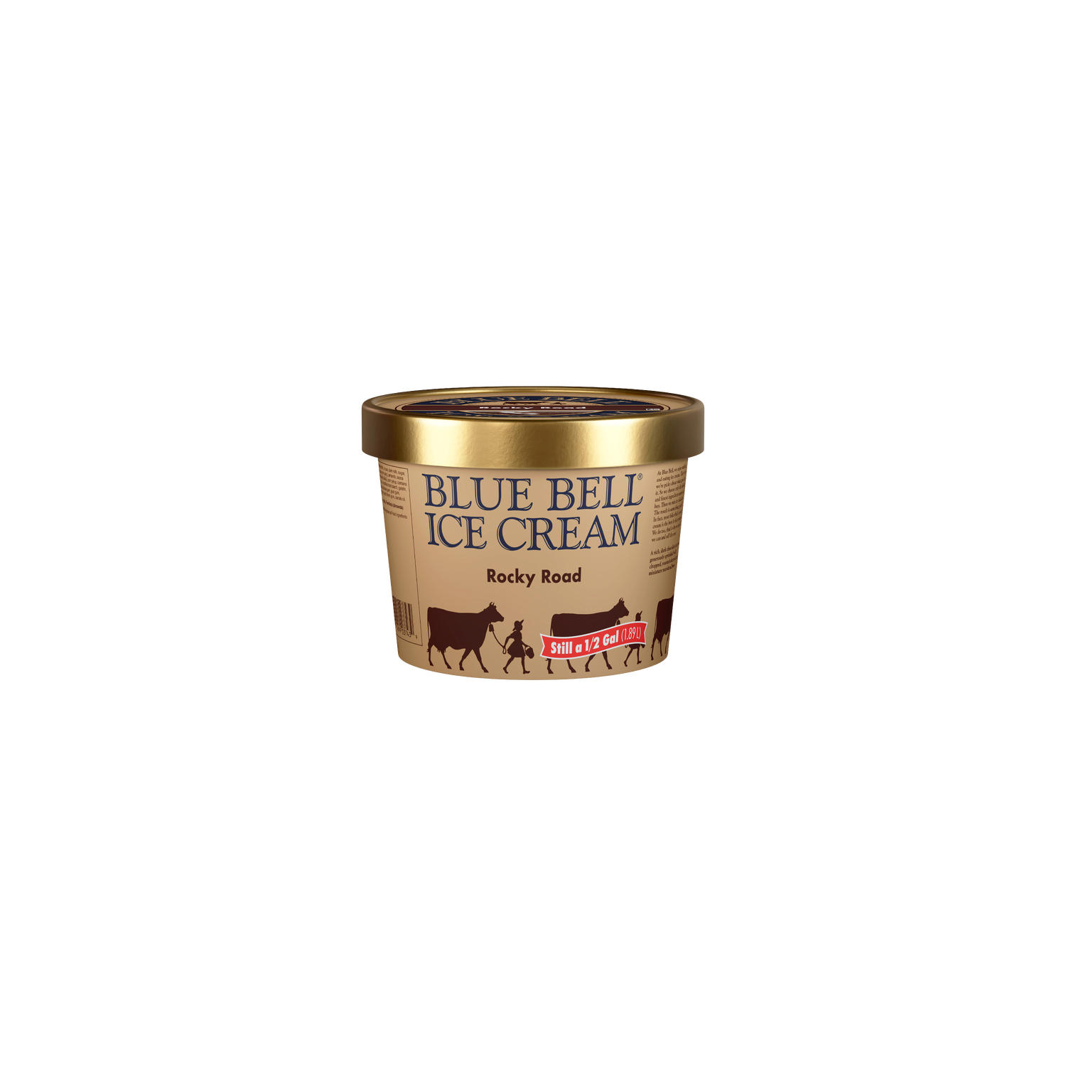 Blue Bell Rocky Road Ice Cream - 64 Fluid Ounce Image 1 of 4