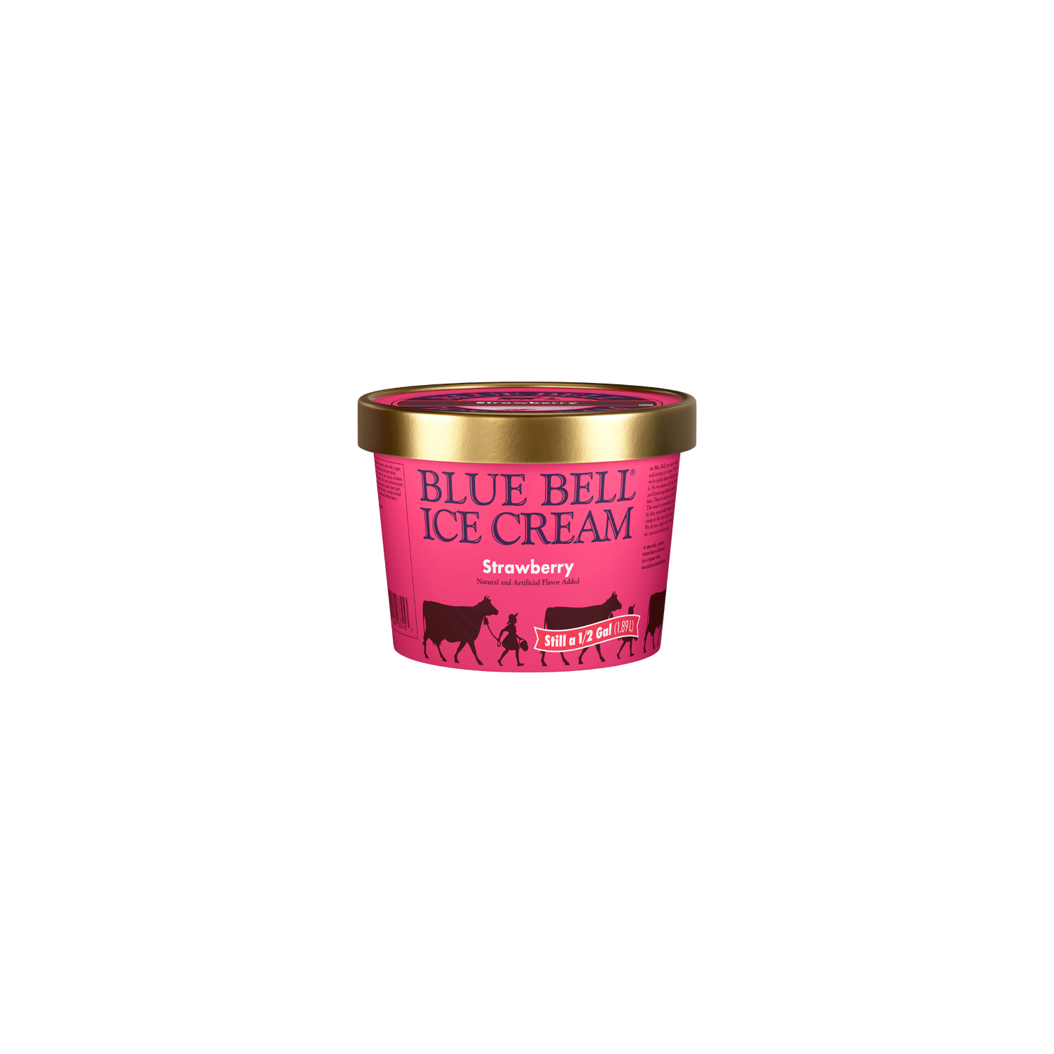 Blue Bell Strawberry Ice Cream - 64 Fluid Ounce Image 1 of 4