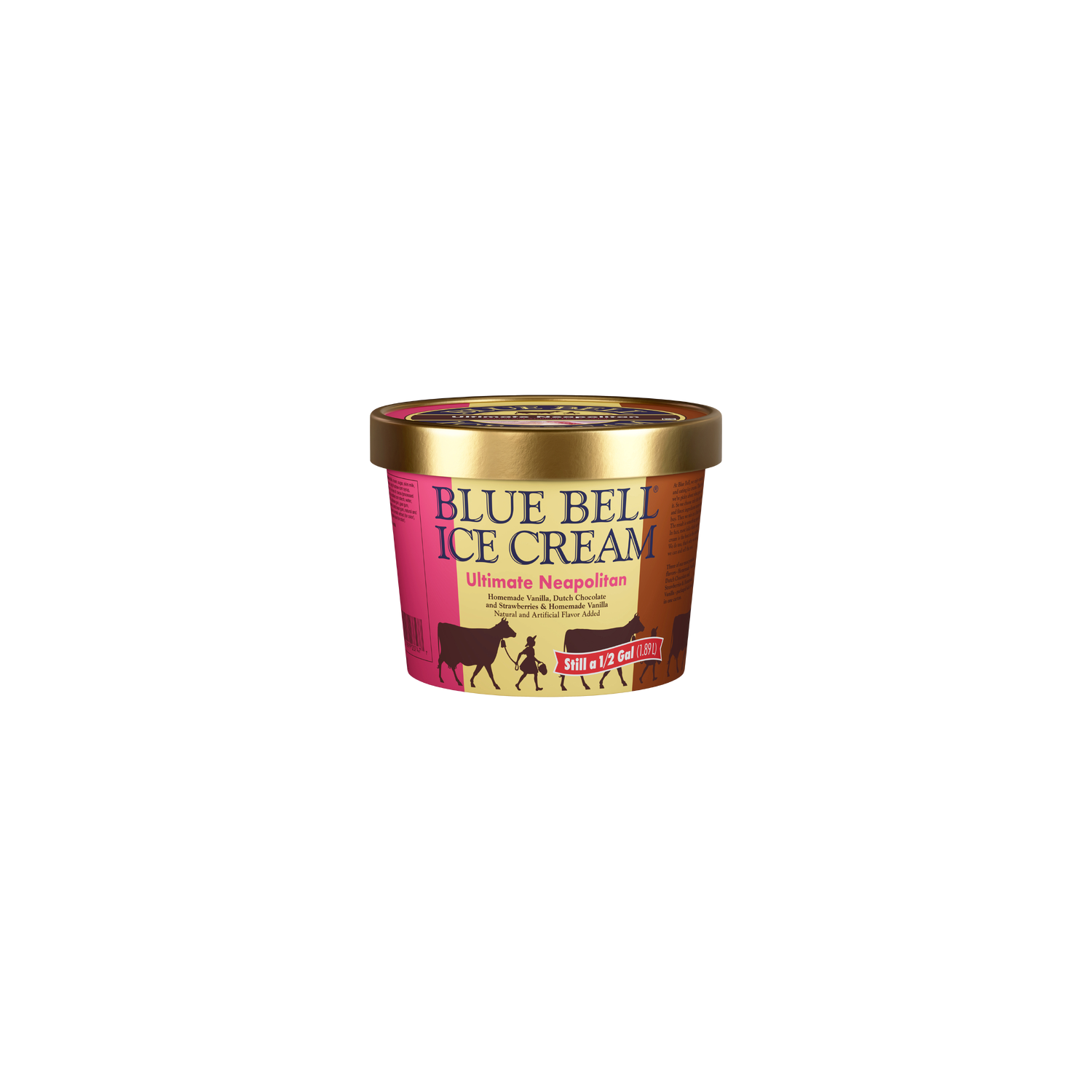 Blue Bell Ultimate Neapolitan Ice Cream - 64 Fluid Ounce Image 1 of 4