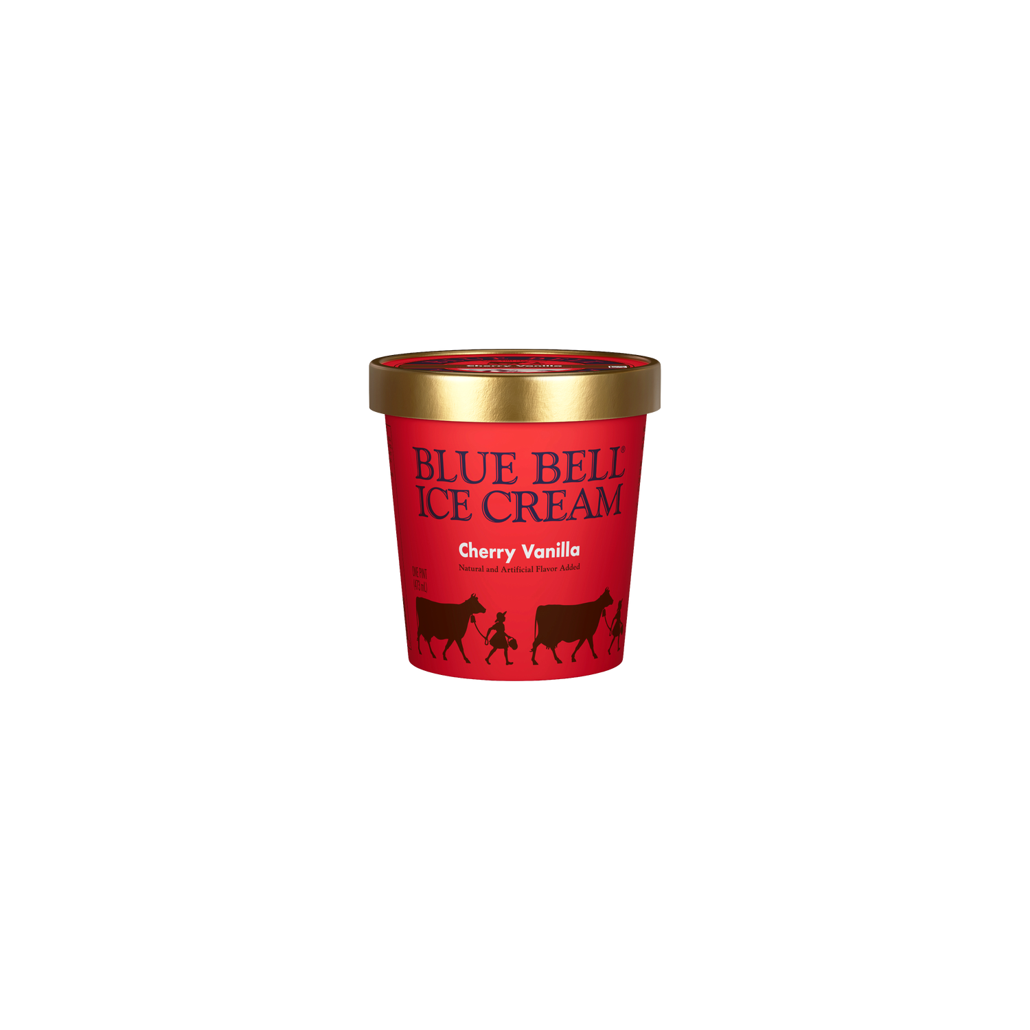 Blue Bell Cherry Vanilla Ice Cream - 16 Fluid Ounce Image 1 of 4
